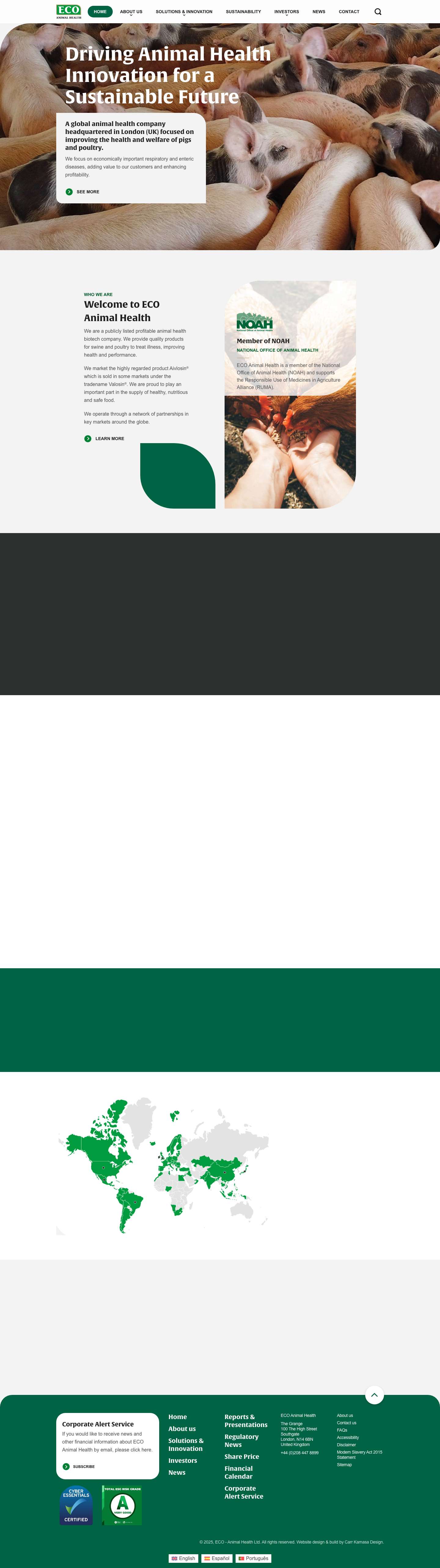 Home - ECO Animal Health - Full Screenshot