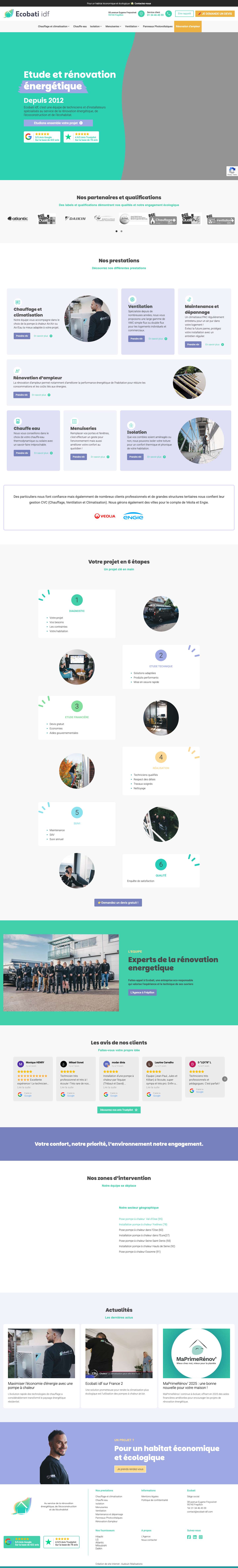 Ecobati IDF | Pour un habitat économique et écologique - Full Screenshot