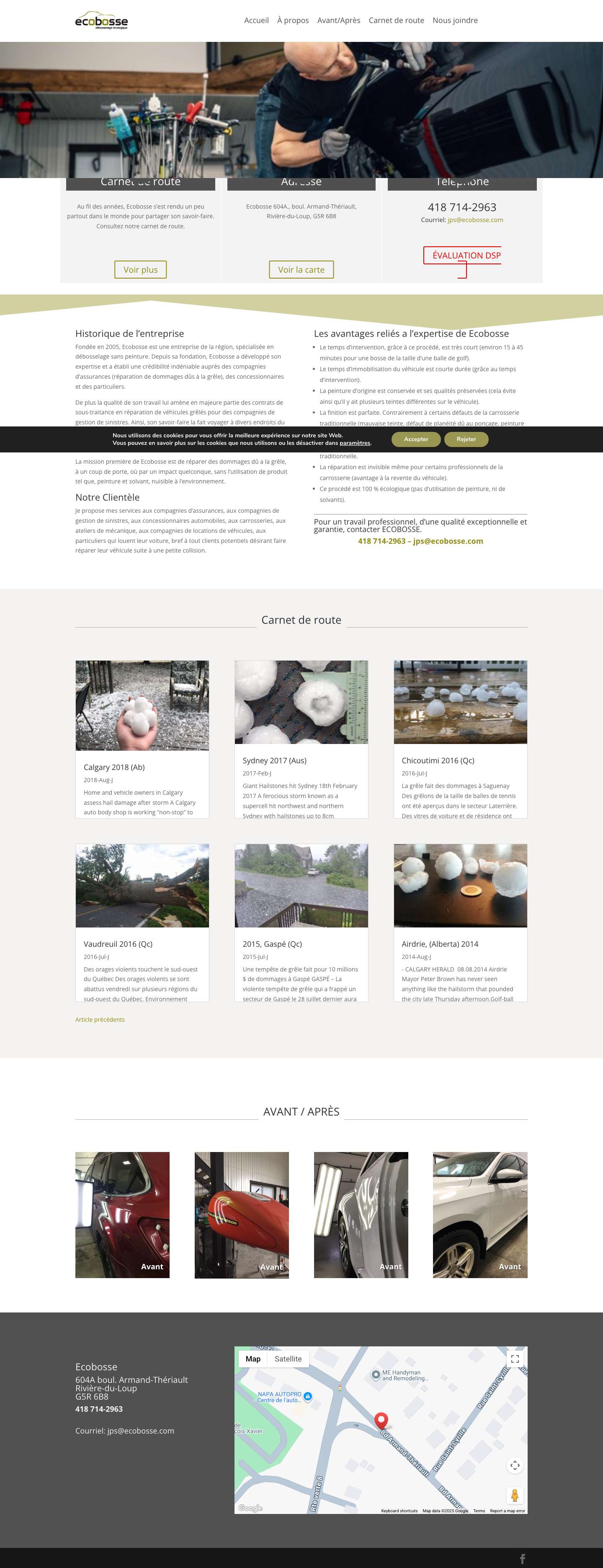 Écobosse | Débosselage écologique - Full Screenshot