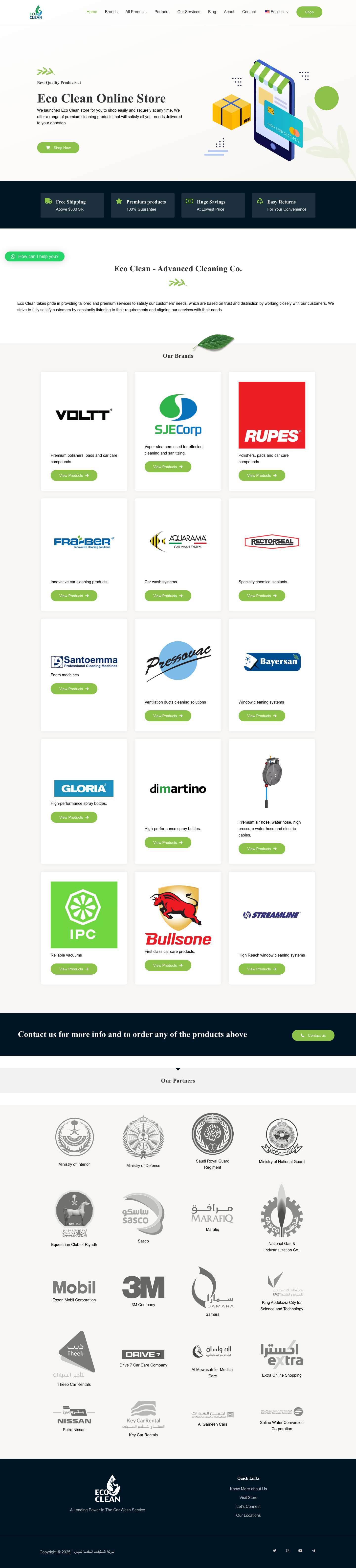 Eco Clean SA – A leading power in the car wash service - Full Screenshot