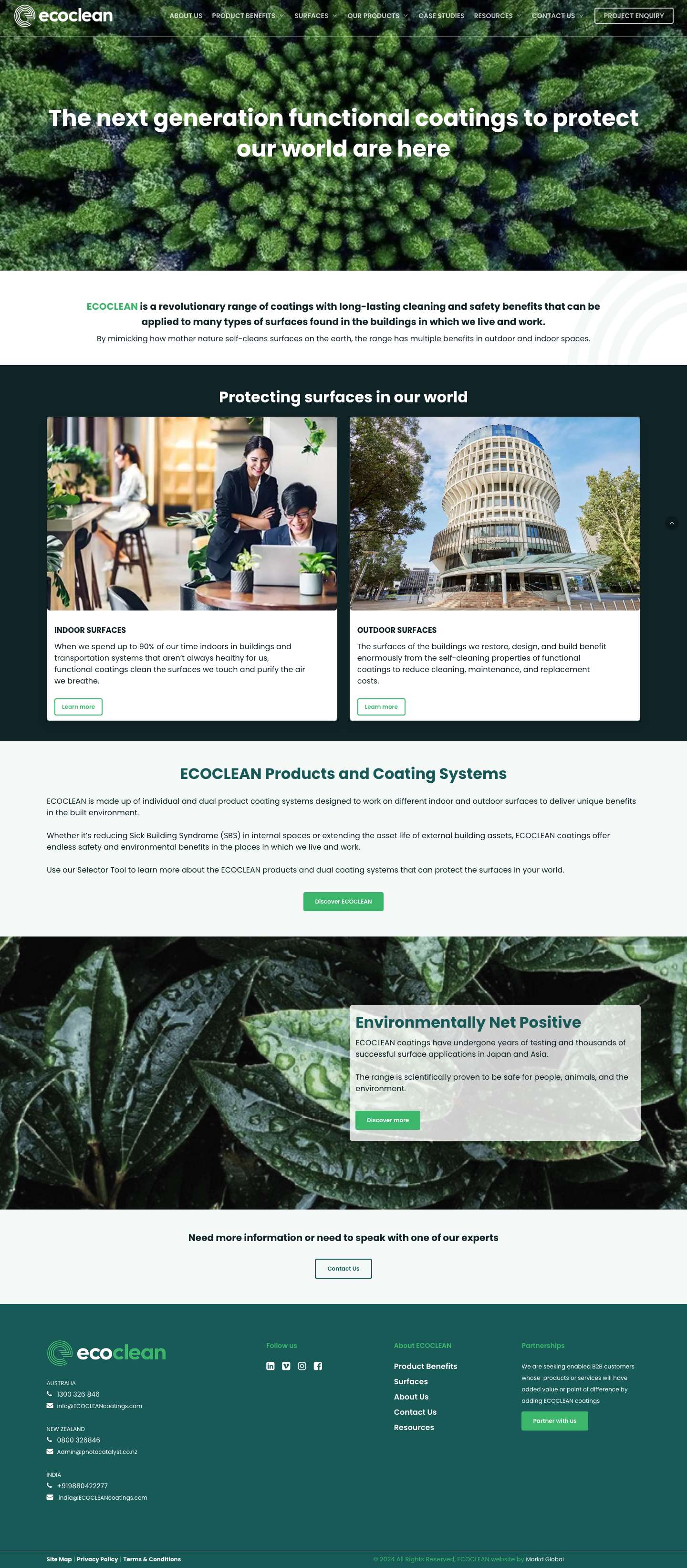 EcoClean Coatings - Sustainable Solutions for Your Spaces - Full Screenshot