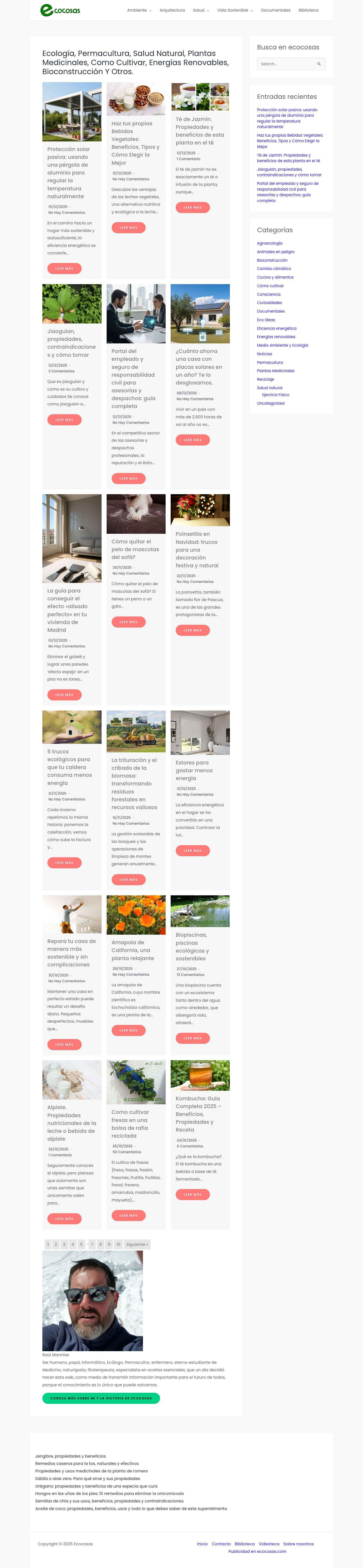 Ecocosas - Difundiendo conocimientos ecológicos - Full Screenshot