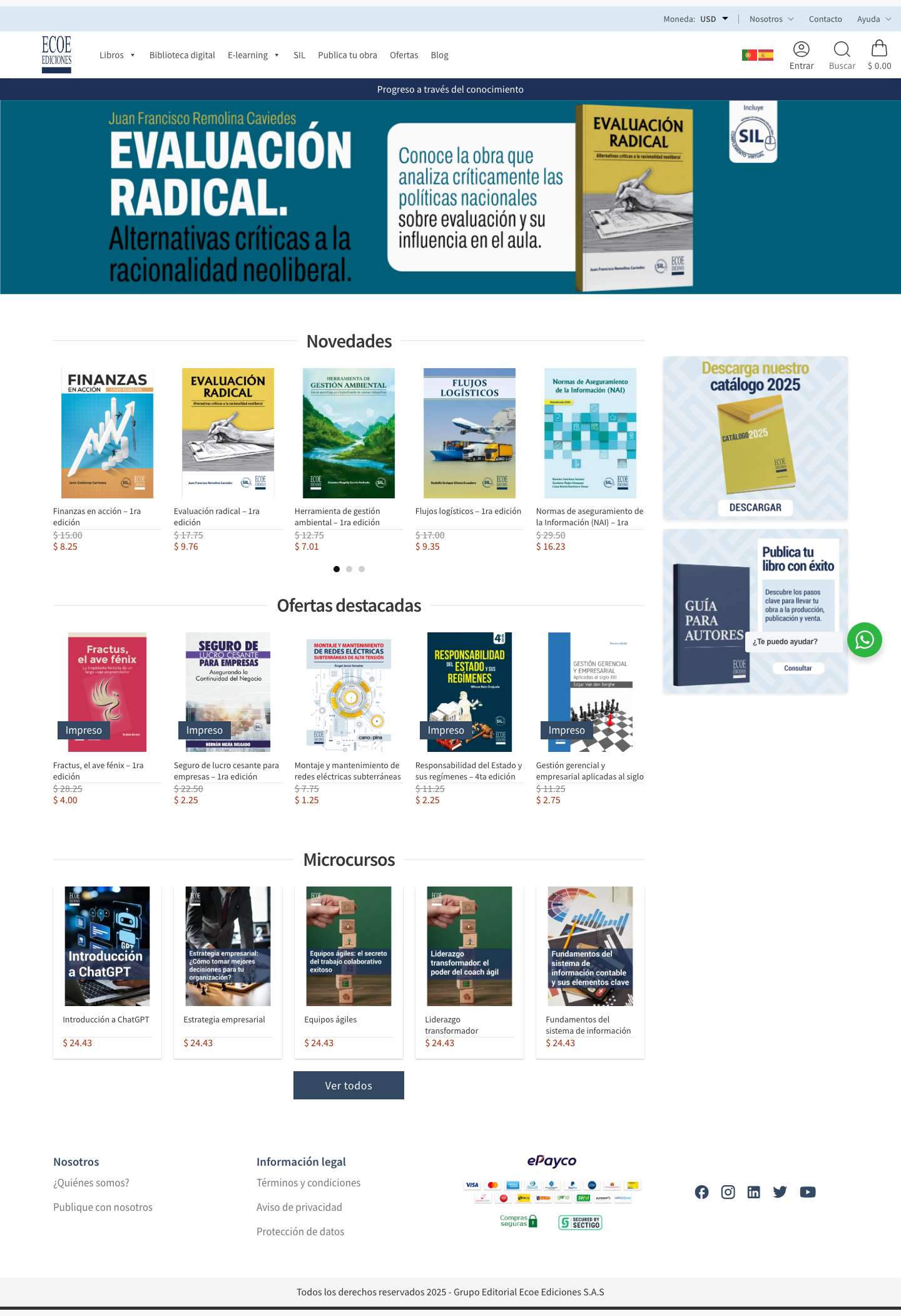Ecoe Ediciones – Libros técnicos y ProfesionalesBanners Ecoe Ediciones - Full Screenshot
