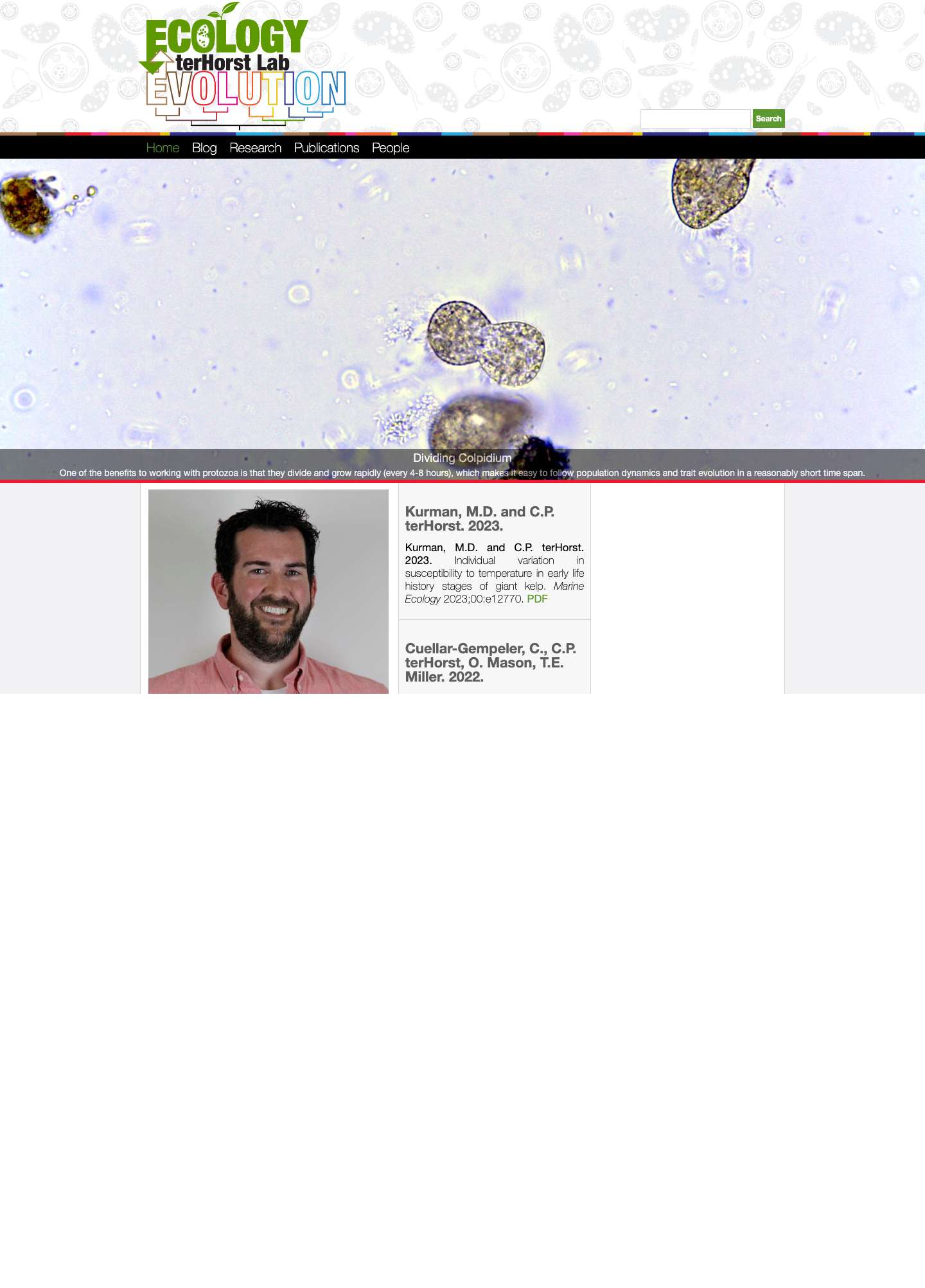 EcoEvoLab | The Evolutionary Ecology Lab at Cal State Northridge - Full Screenshot