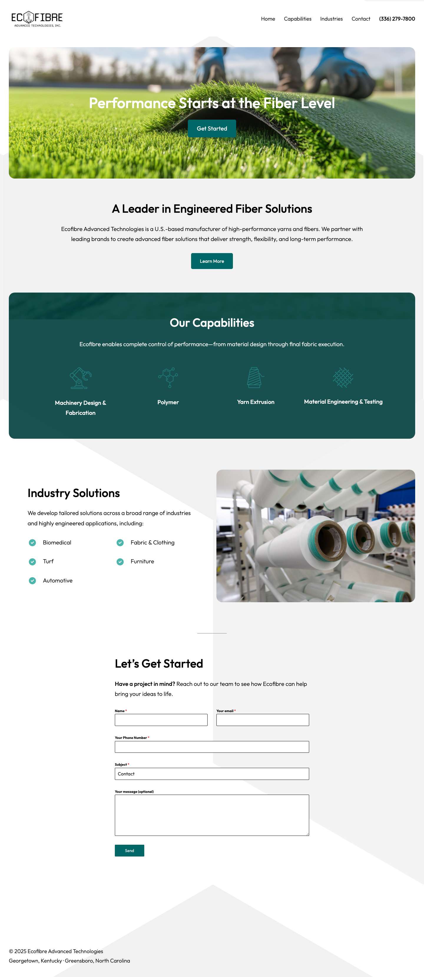 Home | EcoFibre - Full Screenshot