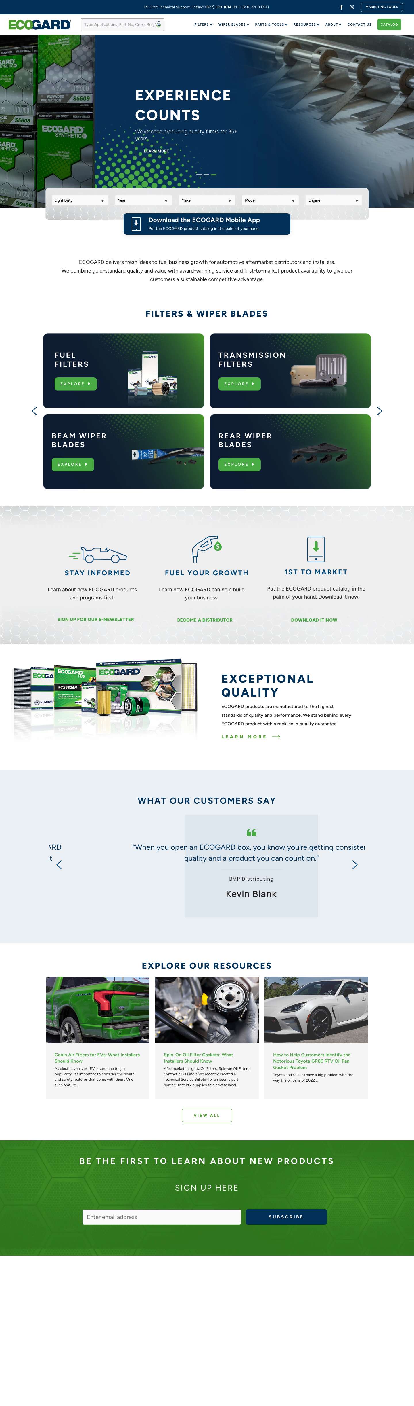 Setting the Standard in Filtration Innovation - ECOGARD - Full Screenshot