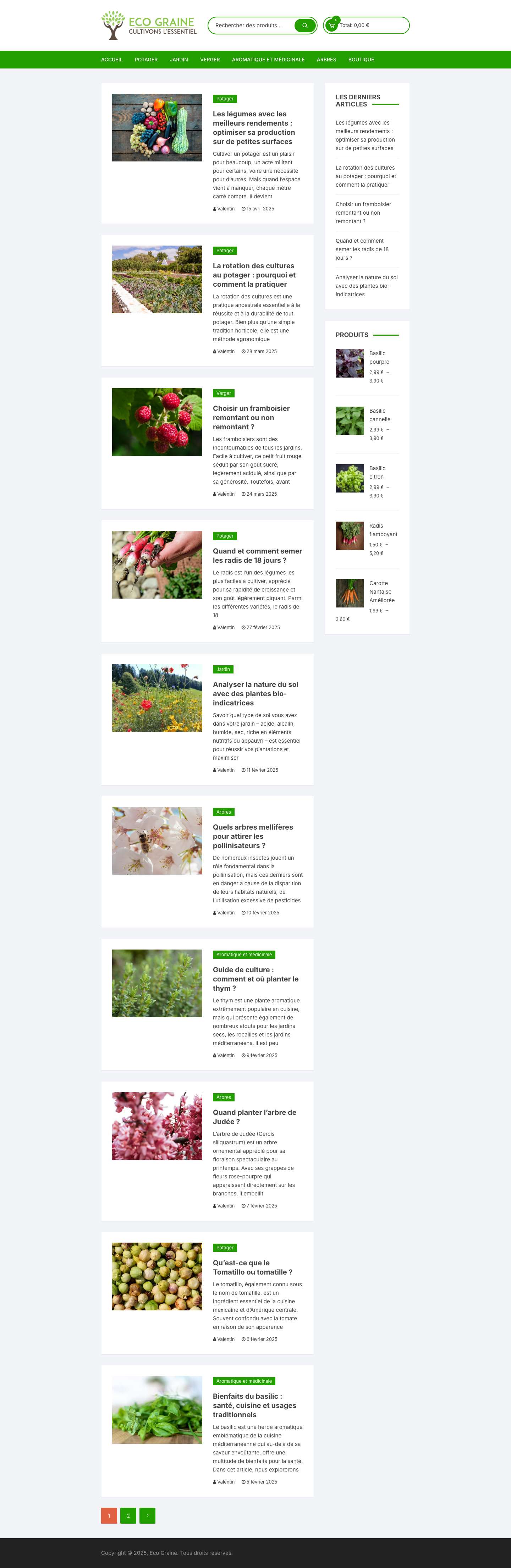 Eco Graine - Cultivons l'essentiel - Full Screenshot