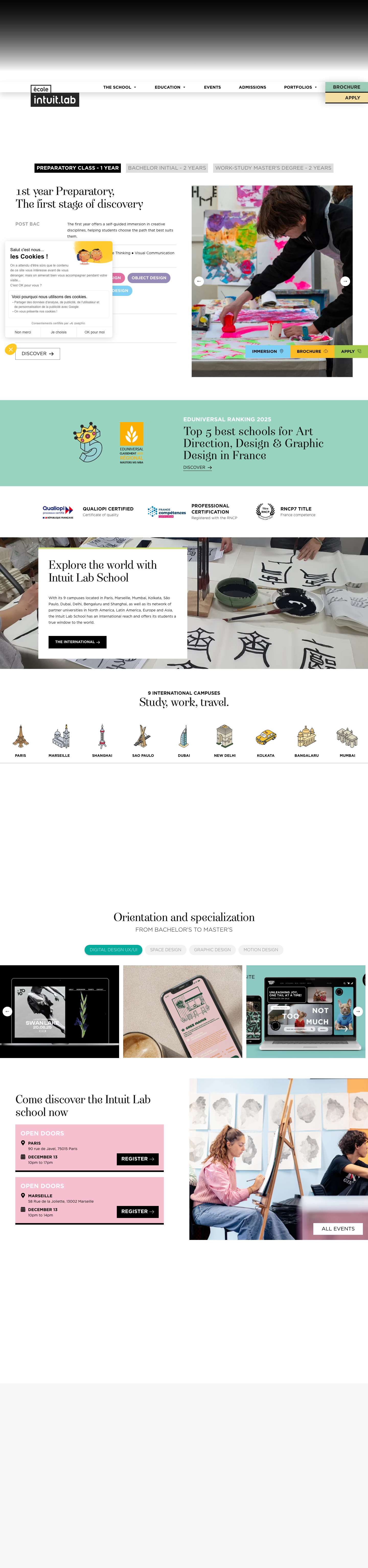 Home - École Intuit Lab - Full Screenshot