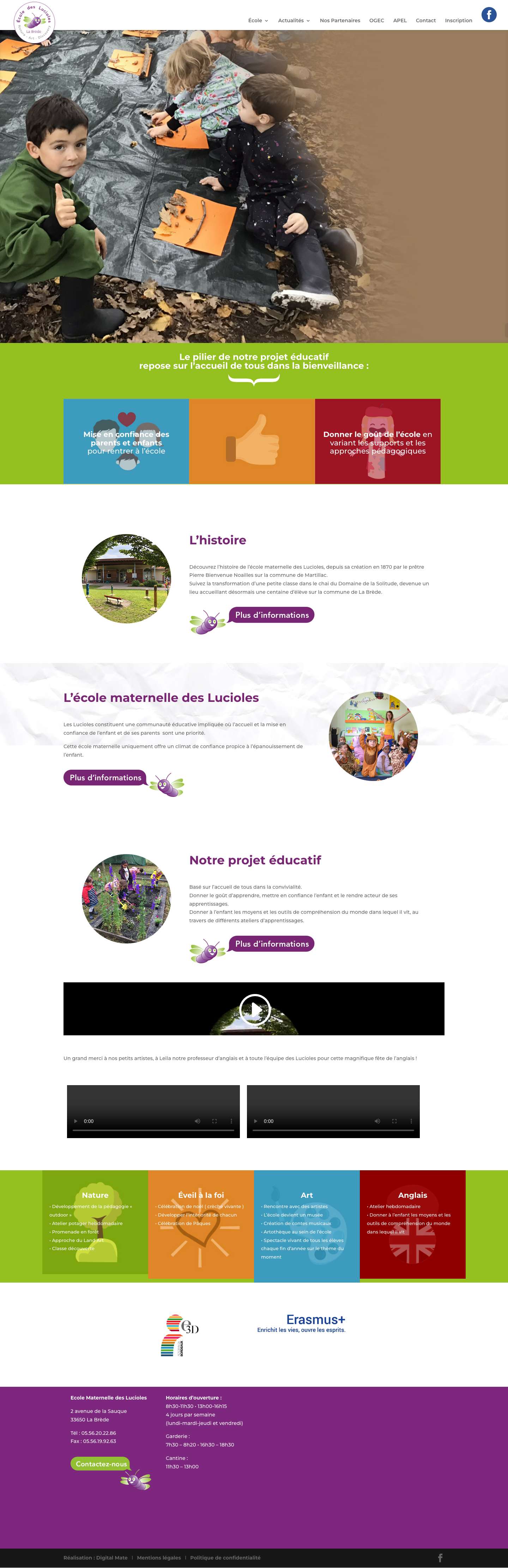 Ecole maternelle privée Les Lucioles | La Brède - Gironde (33) - Full Screenshot