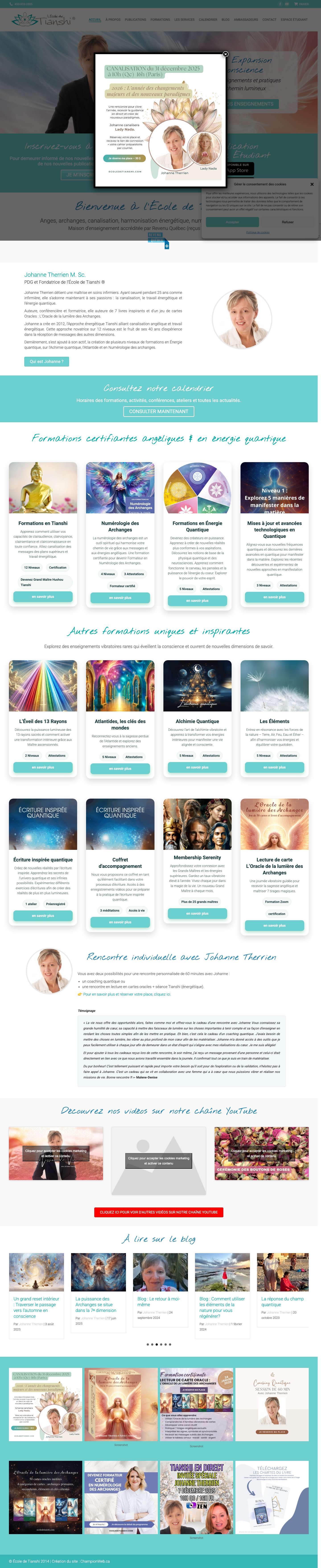 École de Tianshi - L'École de Tianshi inc. - Full Screenshot