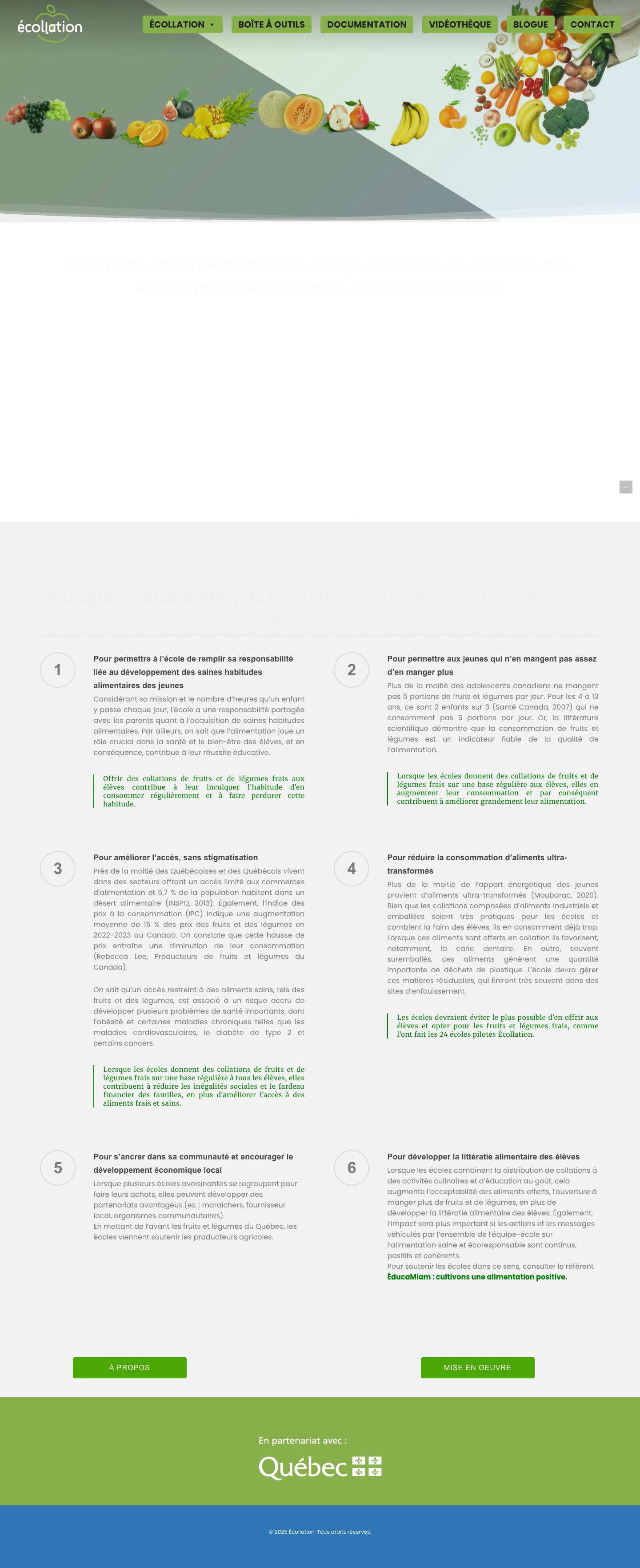Accueil - Écollation - Full Screenshot