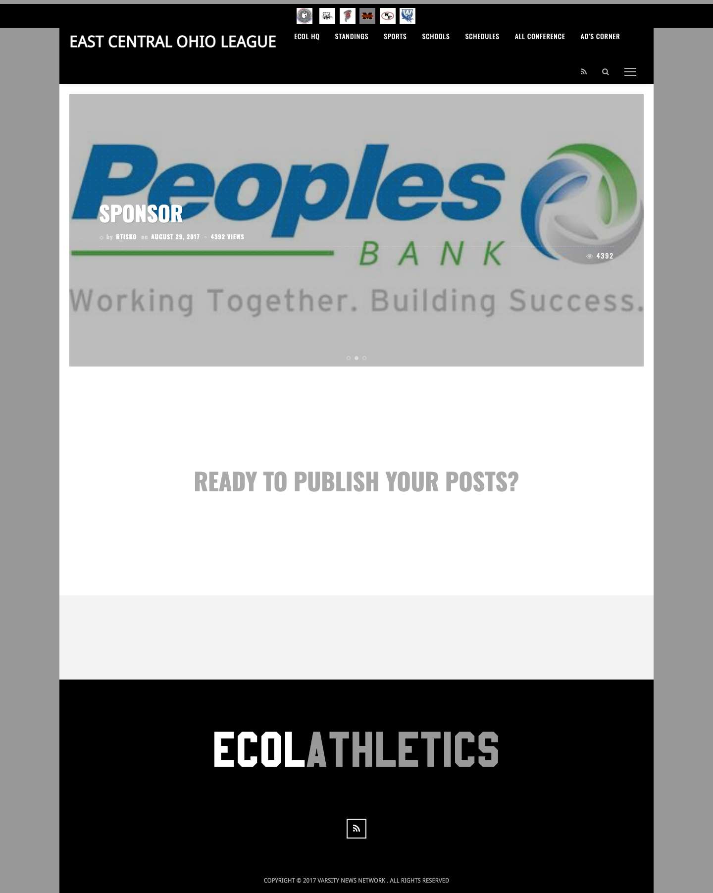 East Central Ohio League – The Online Home For CCC Sports - Full Screenshot