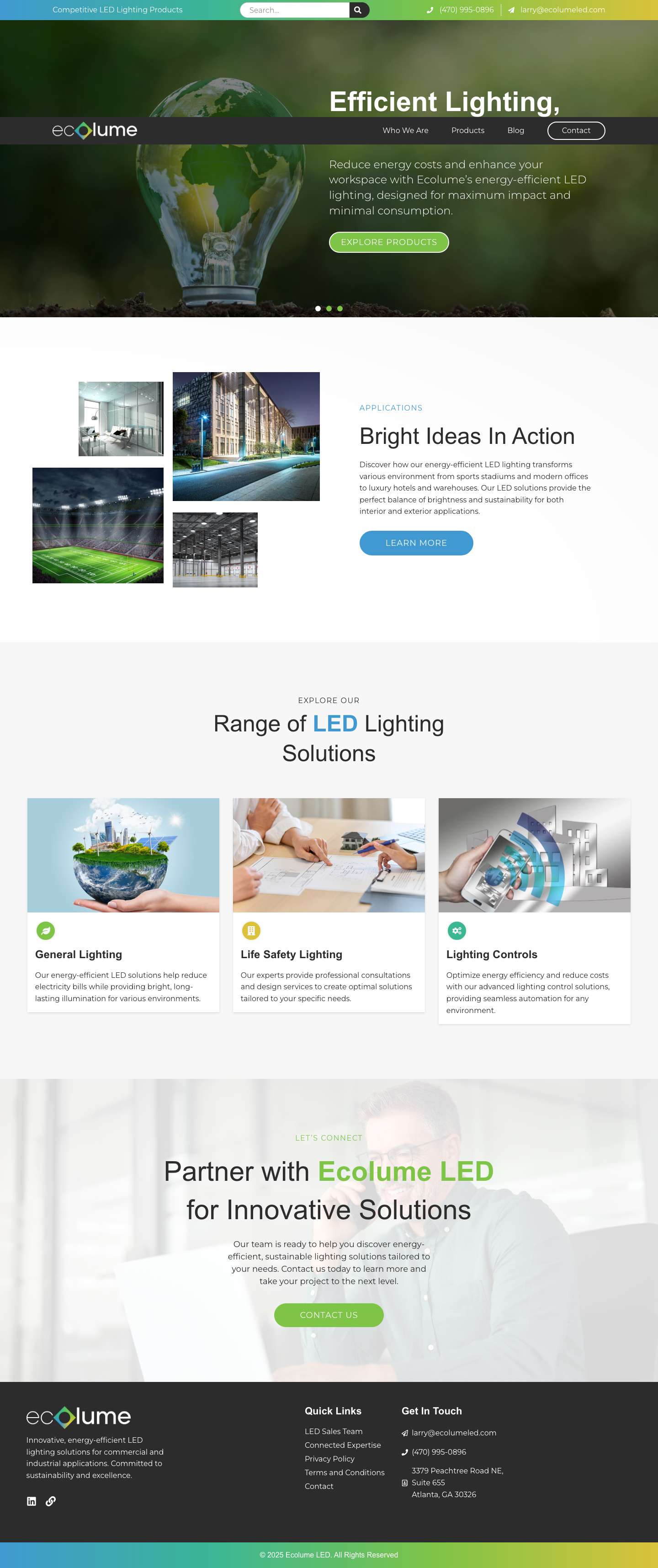 Home - Ecolume LED - Full Screenshot