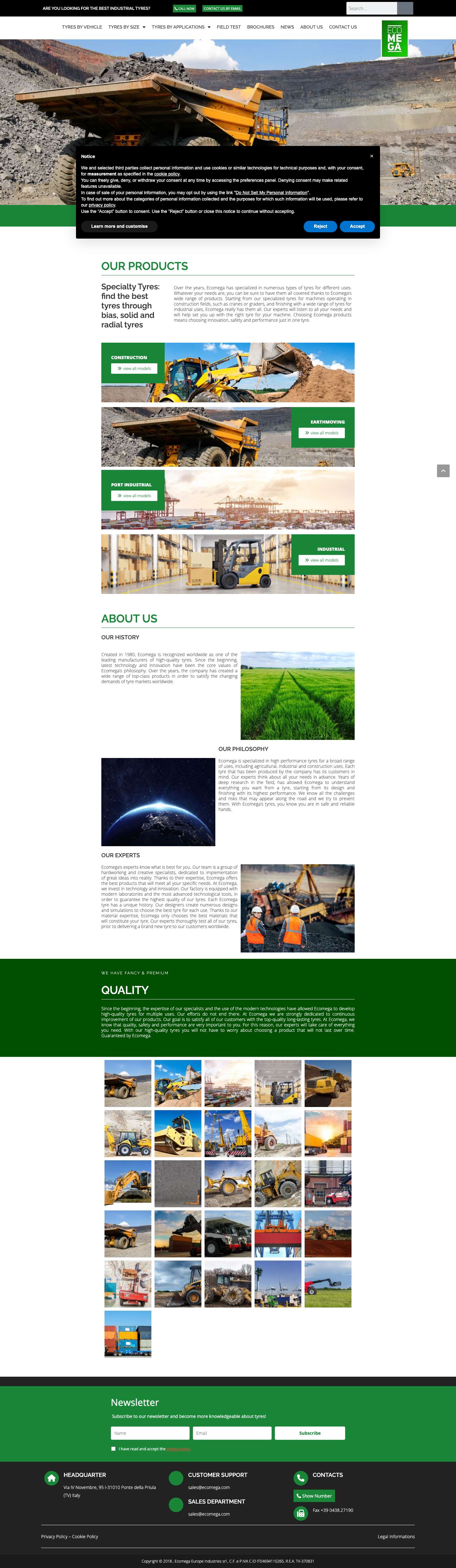 Ecomega: Leading in All Terrain Heavy Duty and Solid Tyres | Ecomega - Full Screenshot