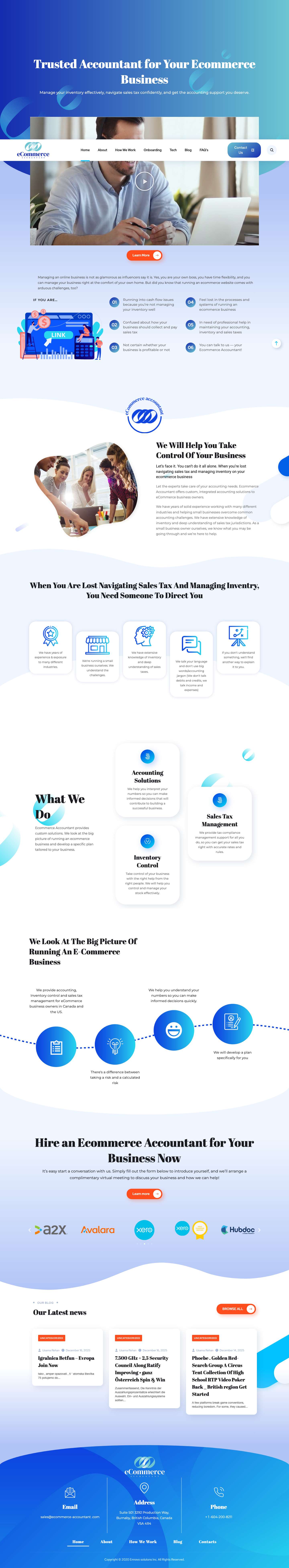 Home - eCommerce Accountant - Full Screenshot