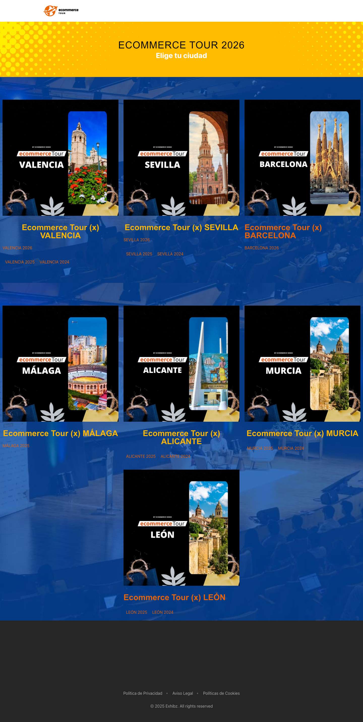 Ecommerce Tour – Un tour de eventos sobre ecommerce en diferentes ciudades españolas - Full Screenshot