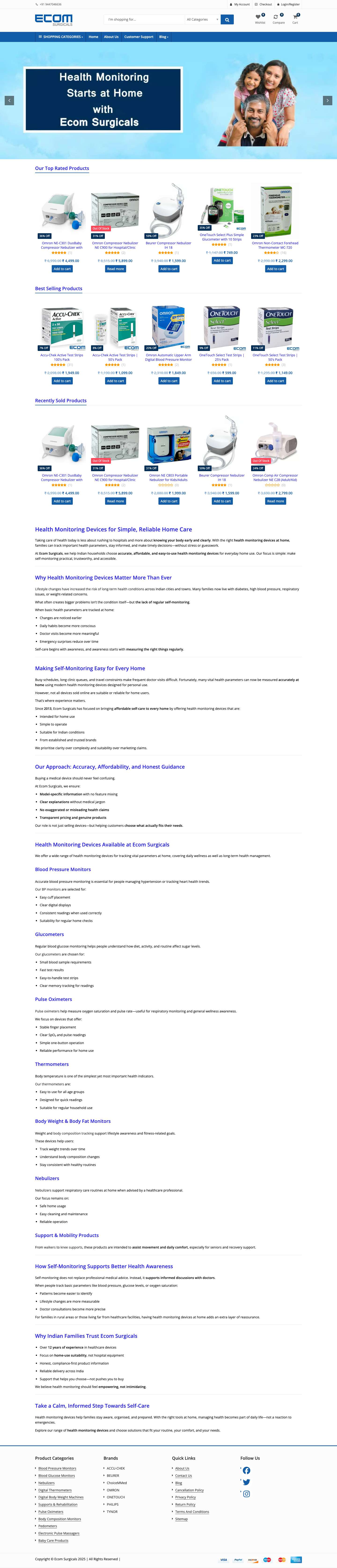 Health Monitoring Devices Online Shopping | Best Prices in India - Full Screenshot