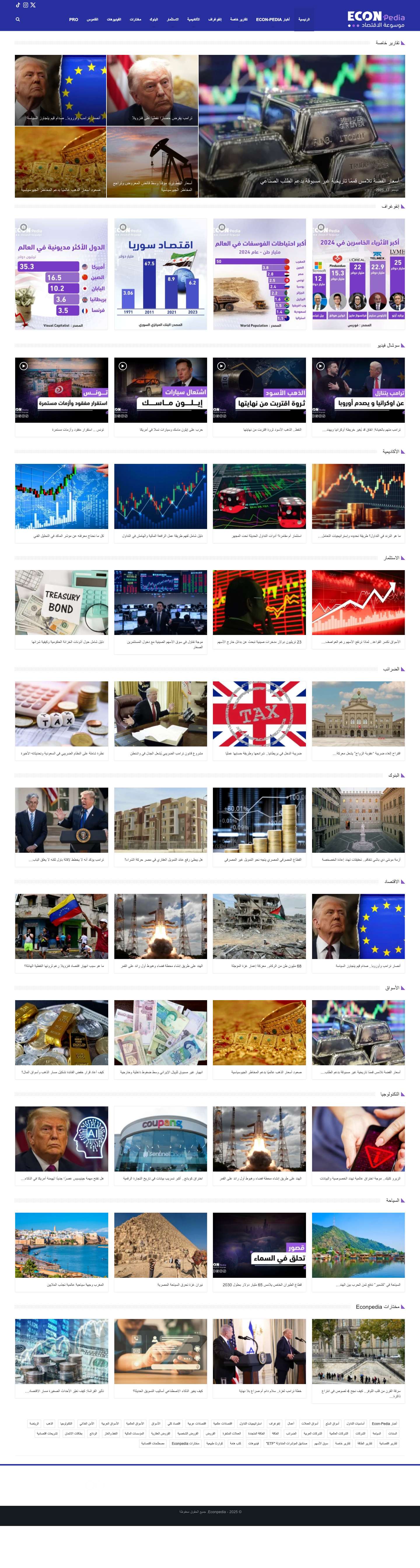 موقع إيكونبيديا - موسوعتك الاقتصادية ودليلك الشامل للاستثمار - Full Screenshot