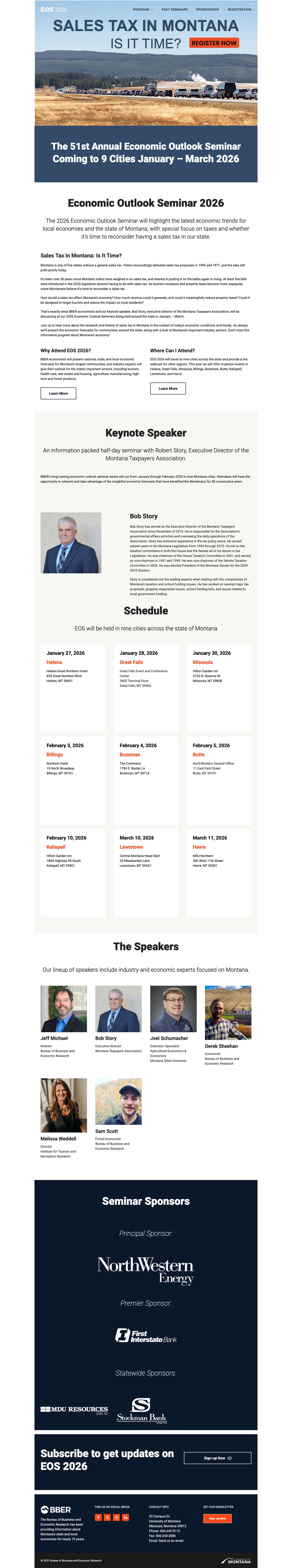 Main Home page - EOS 2026 - Full Screenshot
