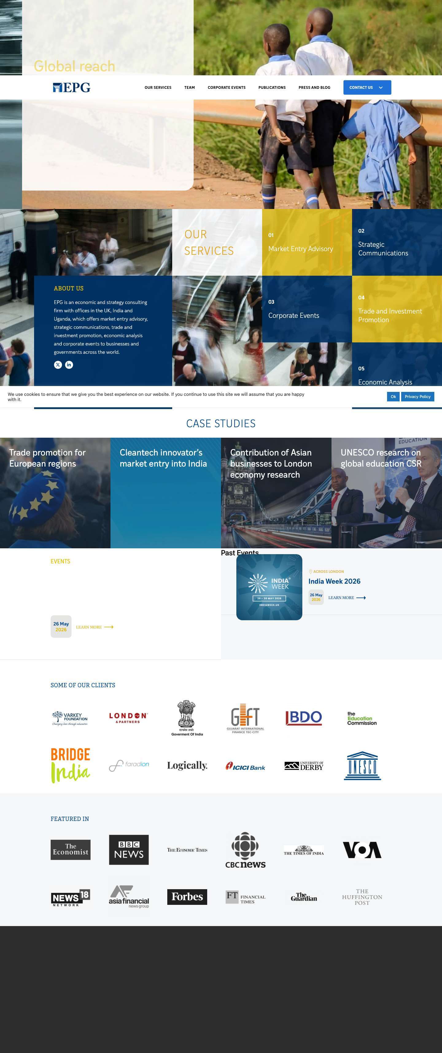 EPG Economic and Strategy Consulting - Homepage - Full Screenshot