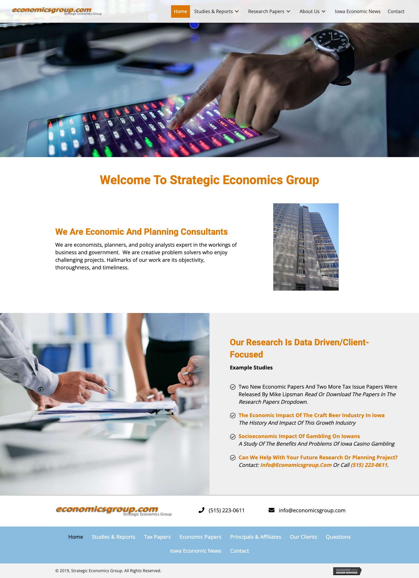 Economic and Planning Consultants - Full Screenshot