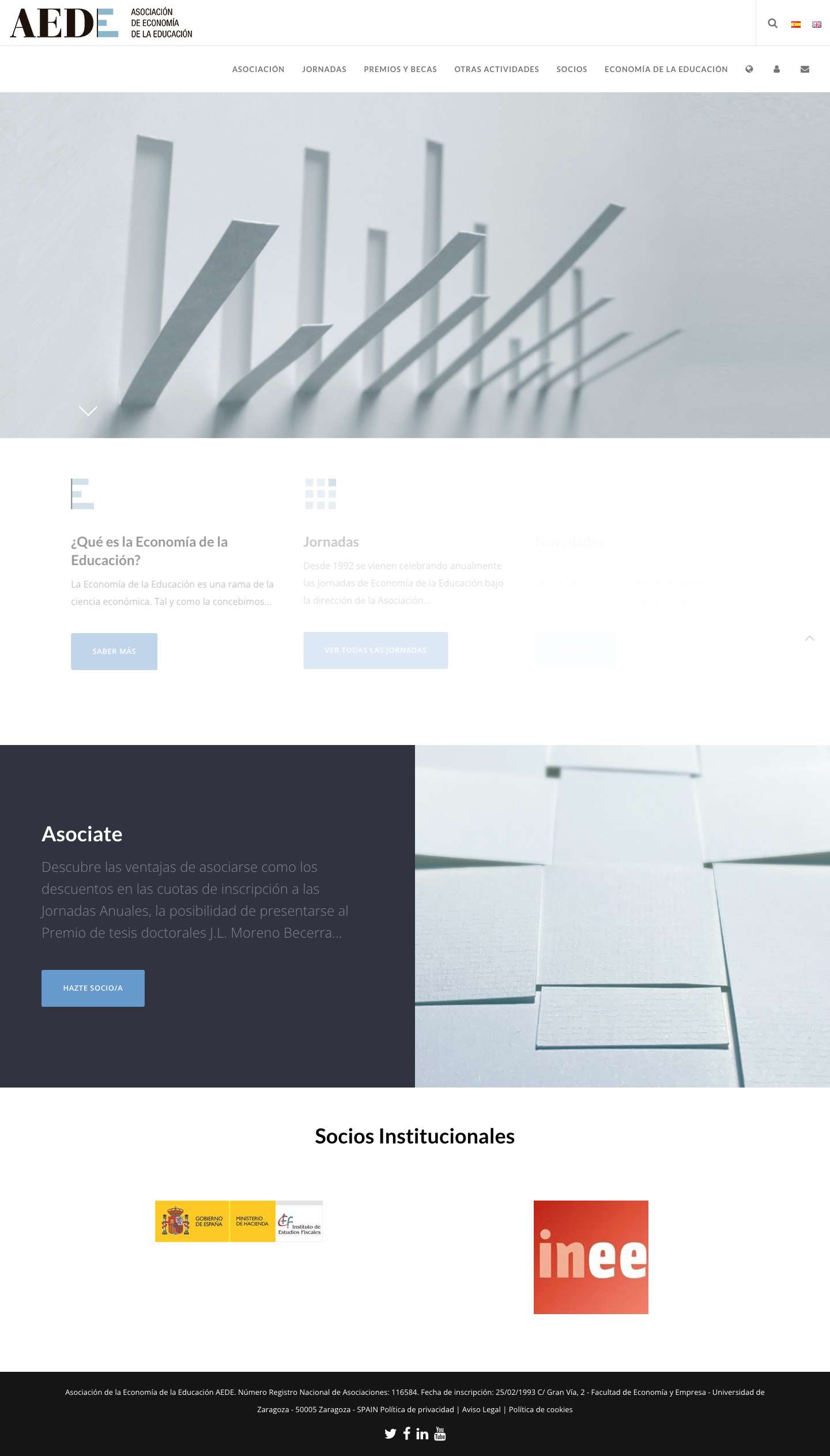 AEDE – Asociación de economía de la educación - Full Screenshot