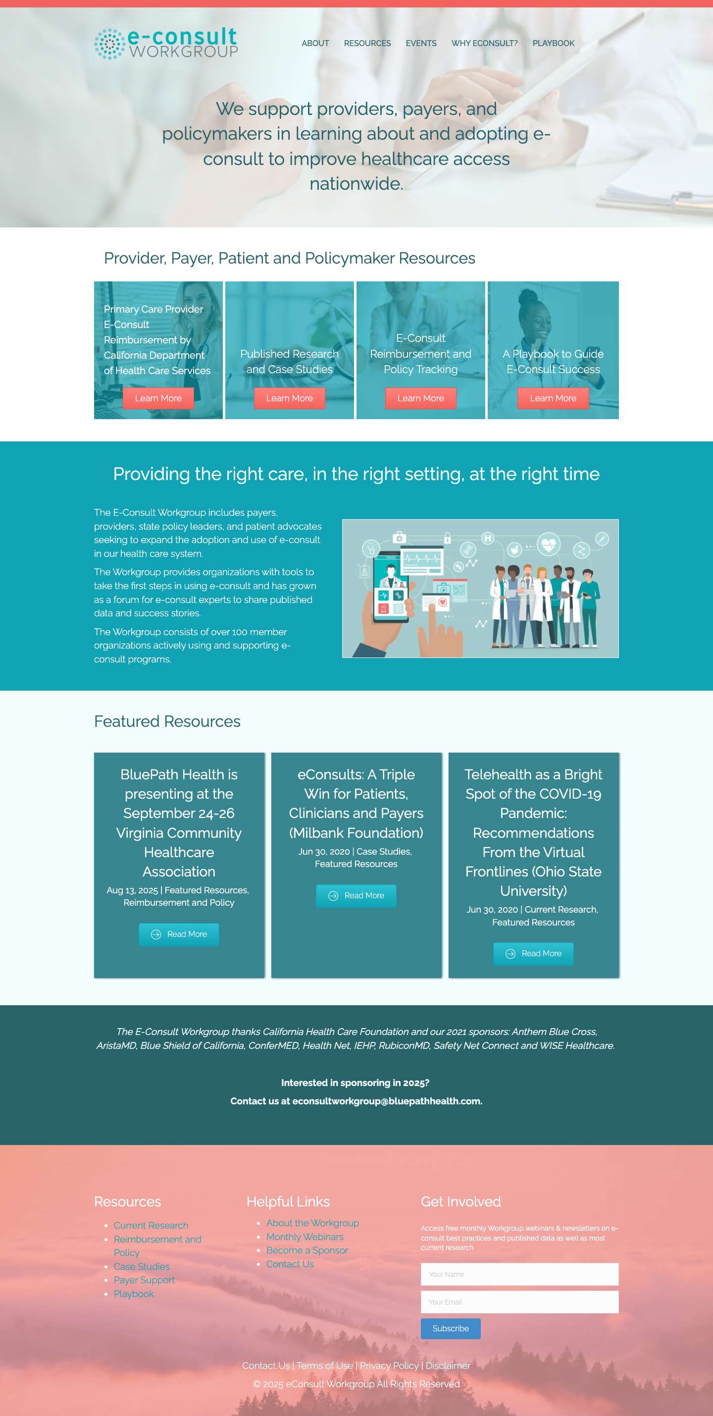 Home - eConsult Workgroup - Full Screenshot