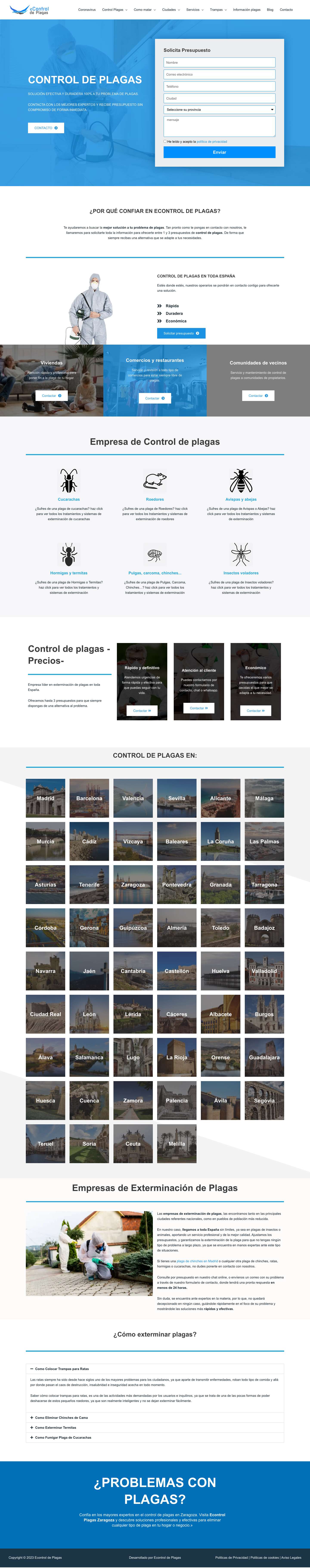 Econtrol de plagas - Full Screenshot