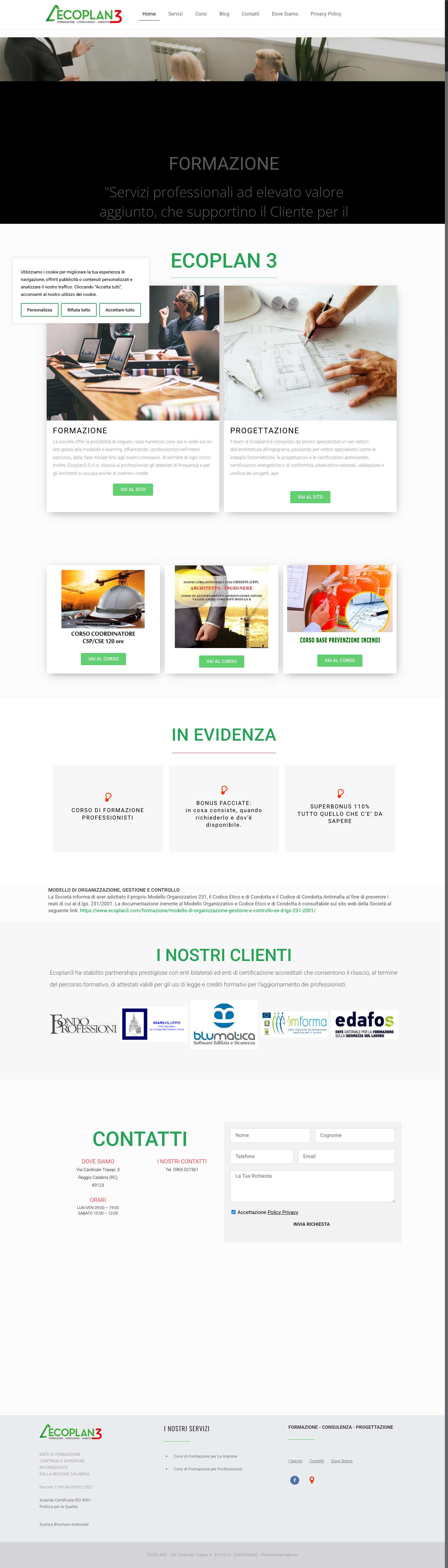 Ecoplan3 – Progettazione – Formazione – Vendita - Full Screenshot