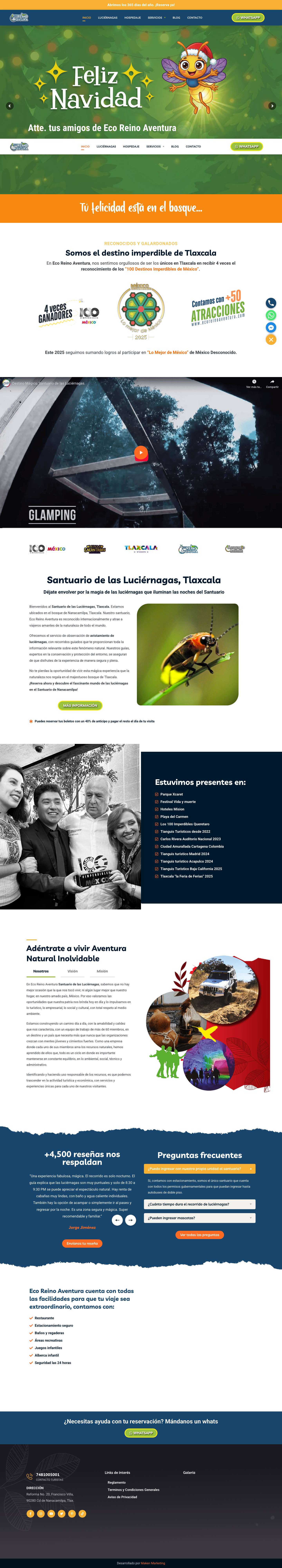 Santuario de las Luciérnagas, Tlaxcala - Eco Reino Aventura - Full Screenshot