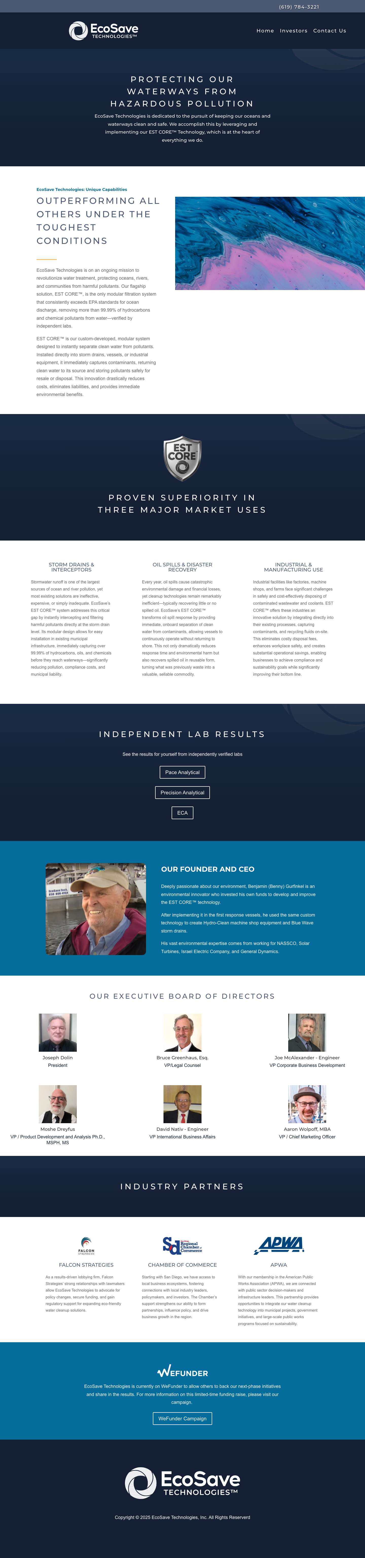 EcoSave Tech | Products & Systems to Eliminate Hydrocarbons - Full Screenshot