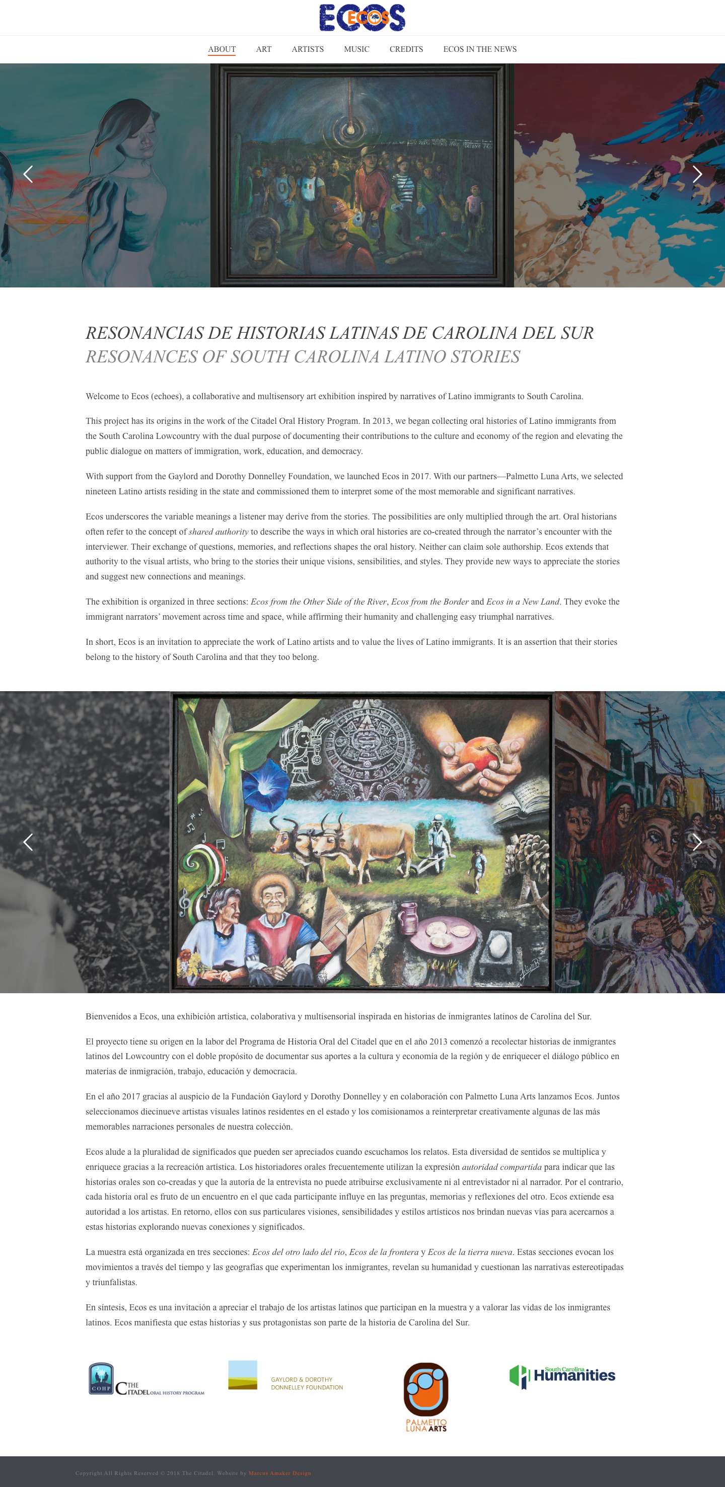 ECOS – Resonances of South Carolina Latino Stories - Full Screenshot