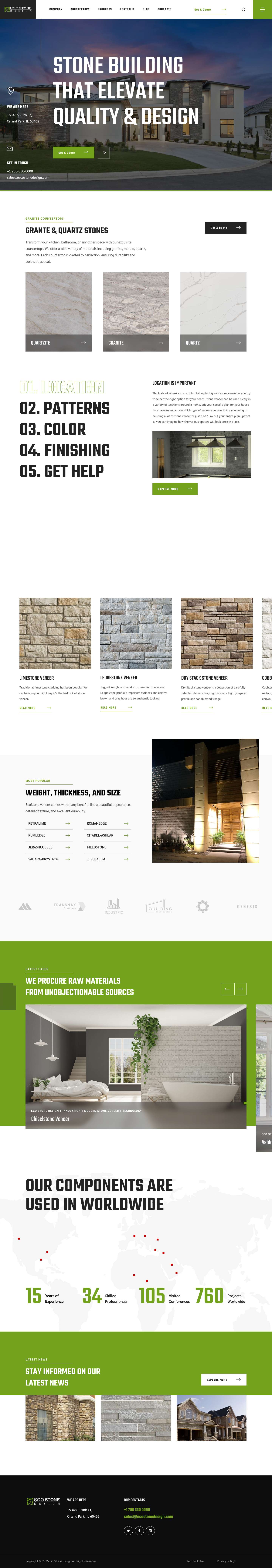 Eco Stone Design – Stone Building That Elevate Quality & Design - Full Screenshot
