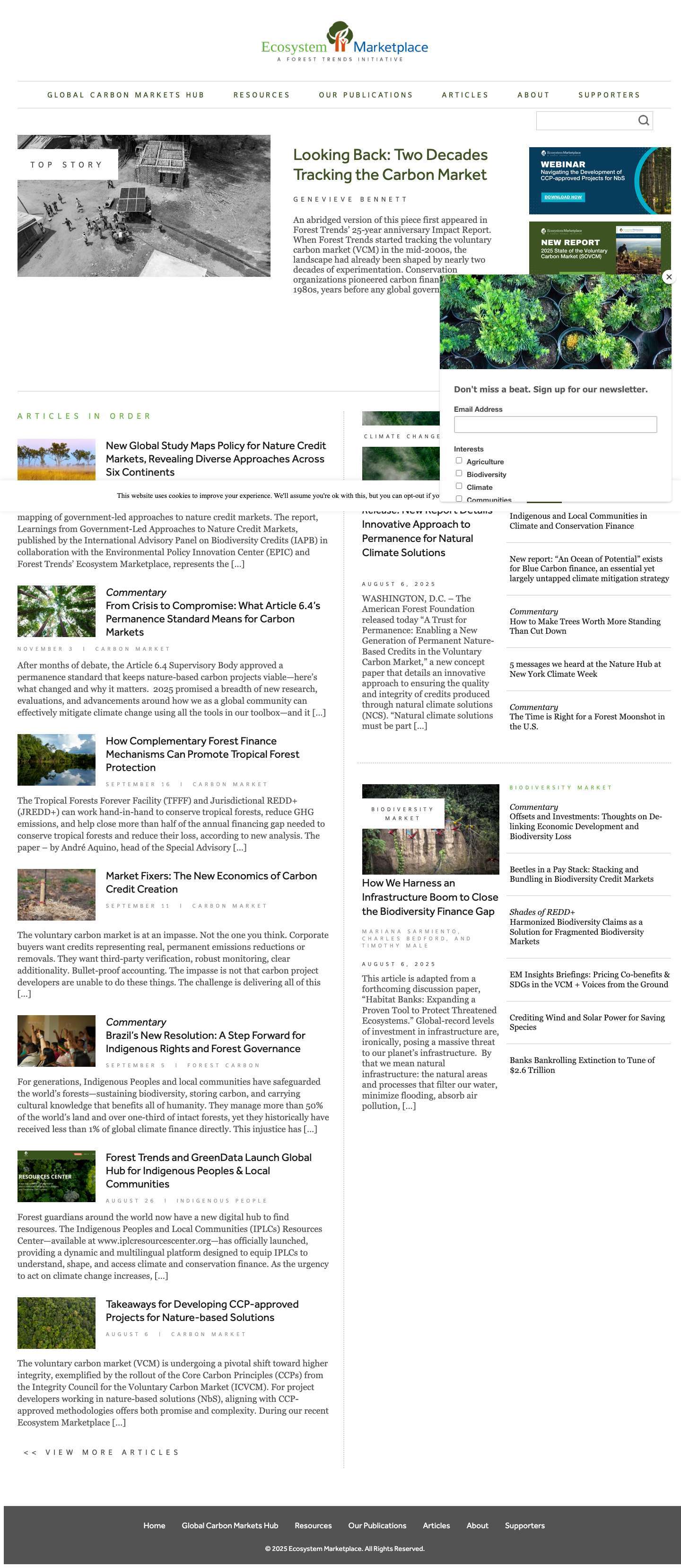 Ecosystem Marketplace - Making the Priceless Valuable - Full Screenshot