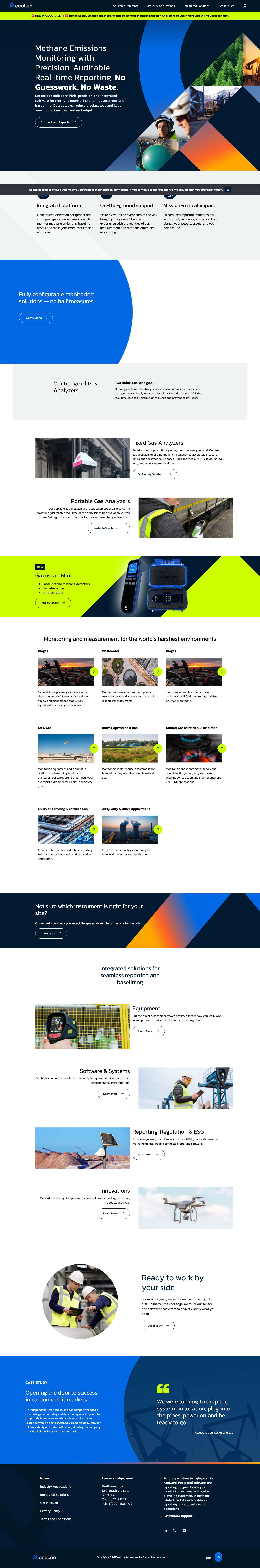 Methane Emission Monitoring & Reporting Solutions by Ecotec - Full Screenshot