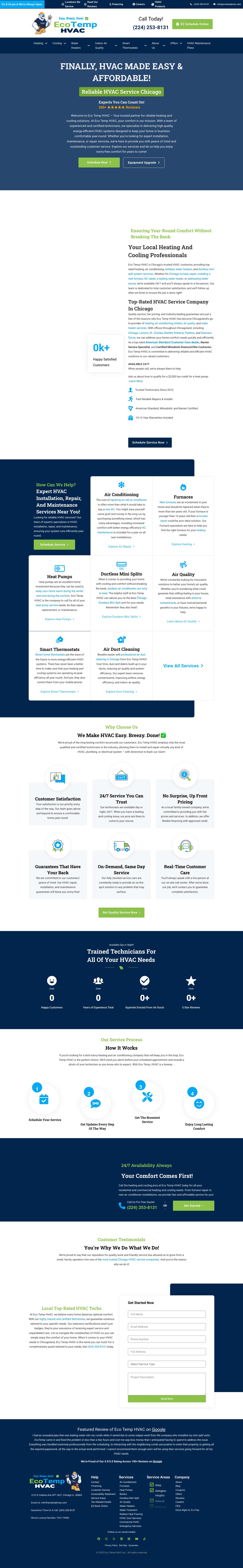 Top-Rated HVAC Service Chicago | Reliable Heating & Cooling Solutions - Full Screenshot