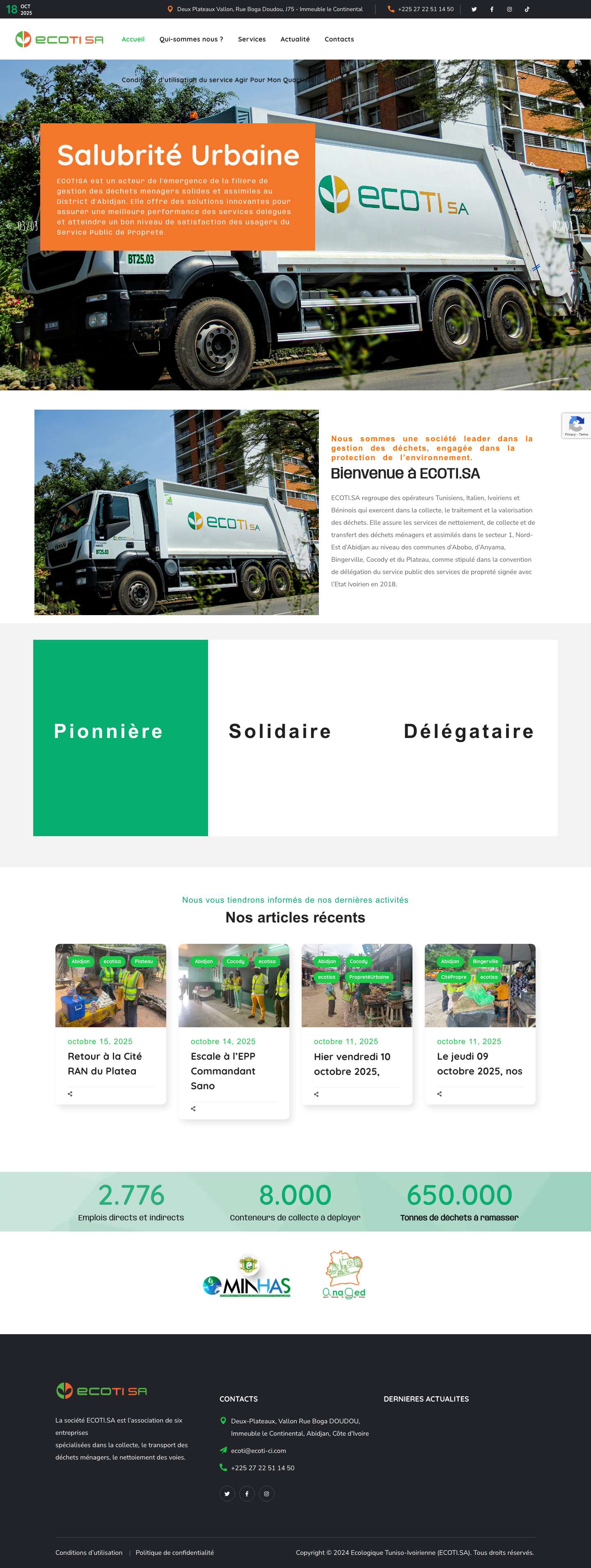 ECOTI SA - Ensemble pour un changement durable des comportements - Full Screenshot