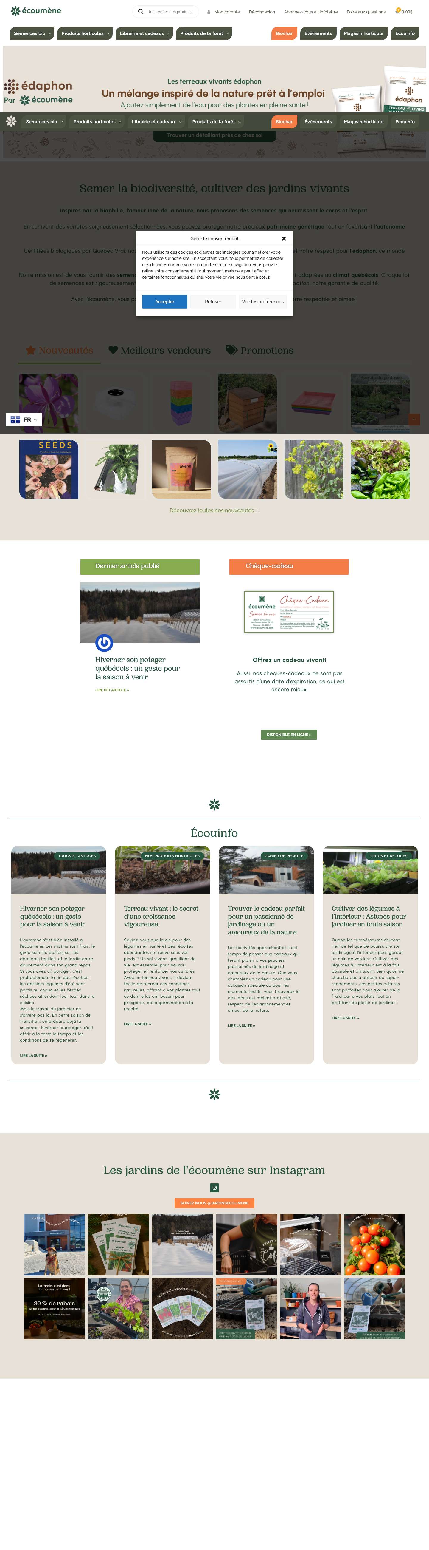 Accueil - Jardins de l'écoumène - Full Screenshot