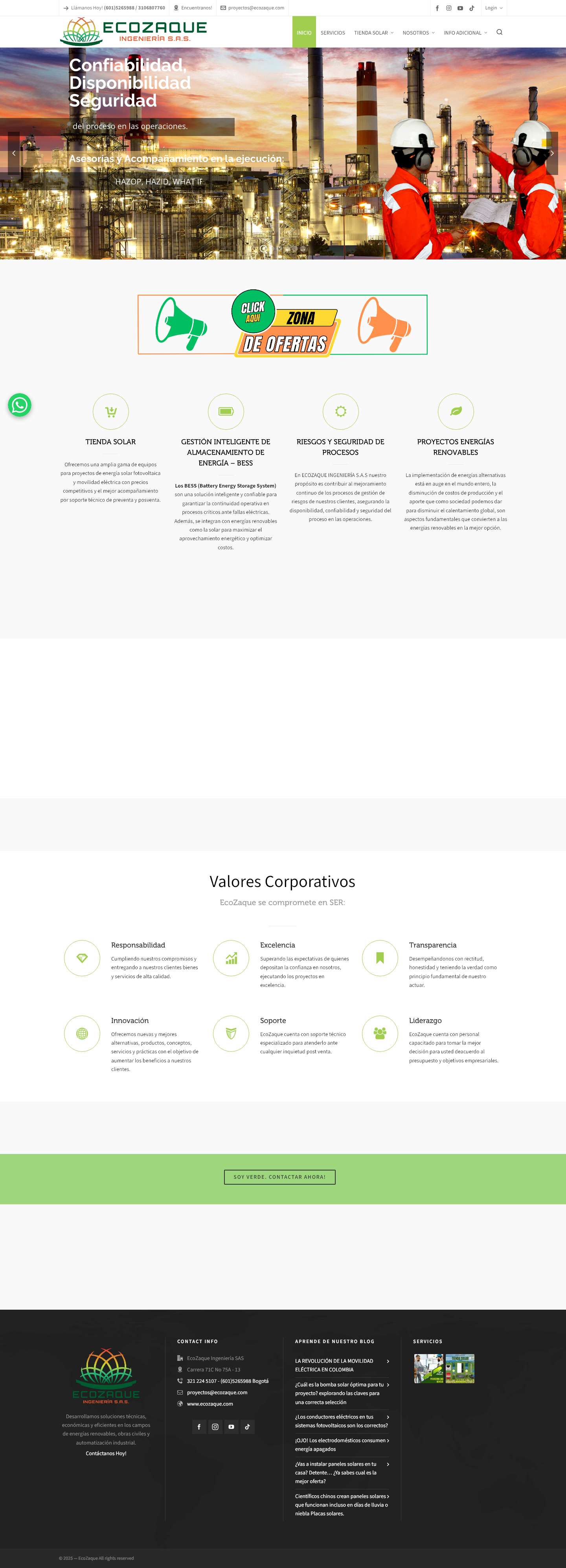 EcoZaque Ingeniería S.A.S – EcoZaque Ingeniería S.A.S - Full Screenshot