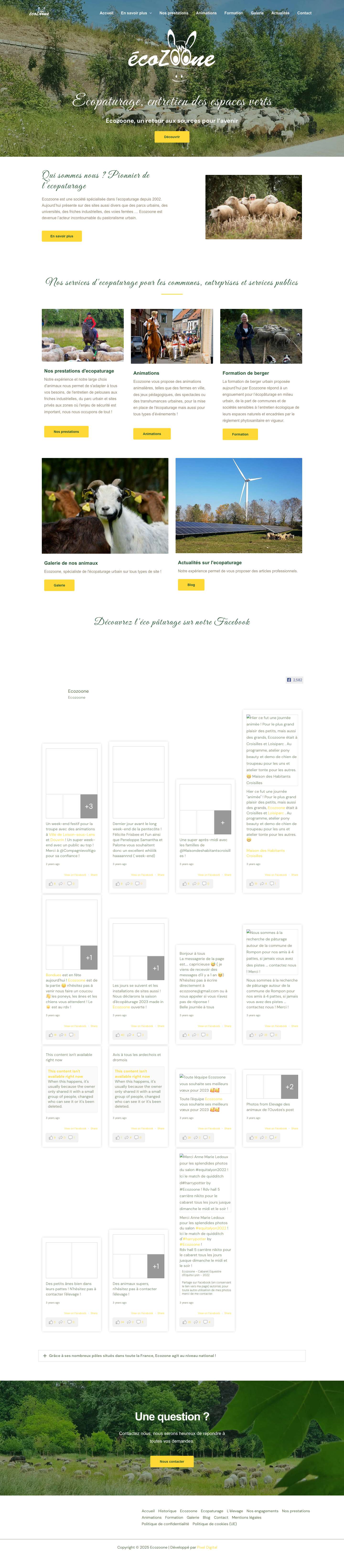 Ecopaturage Ardèche, Lille, toute la France - Paturage - EcozooneComments Box SVG icons - Full Screenshot