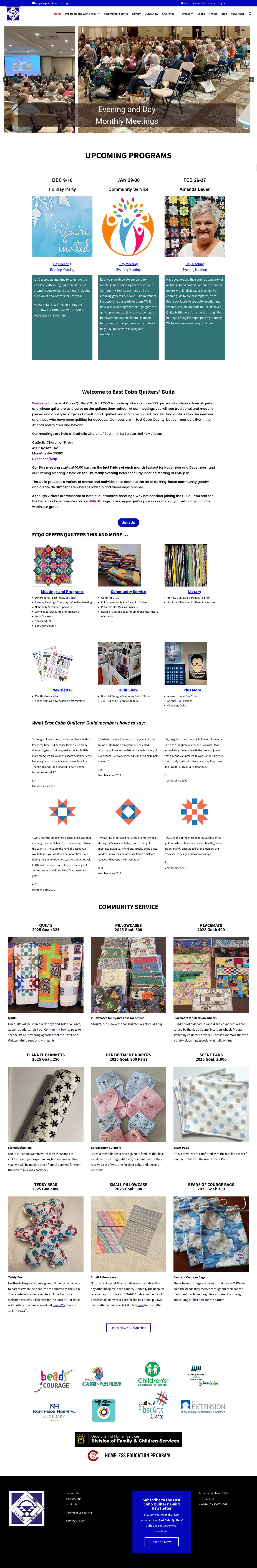 Home - East Cobb Quilters' Guild - Full Screenshot