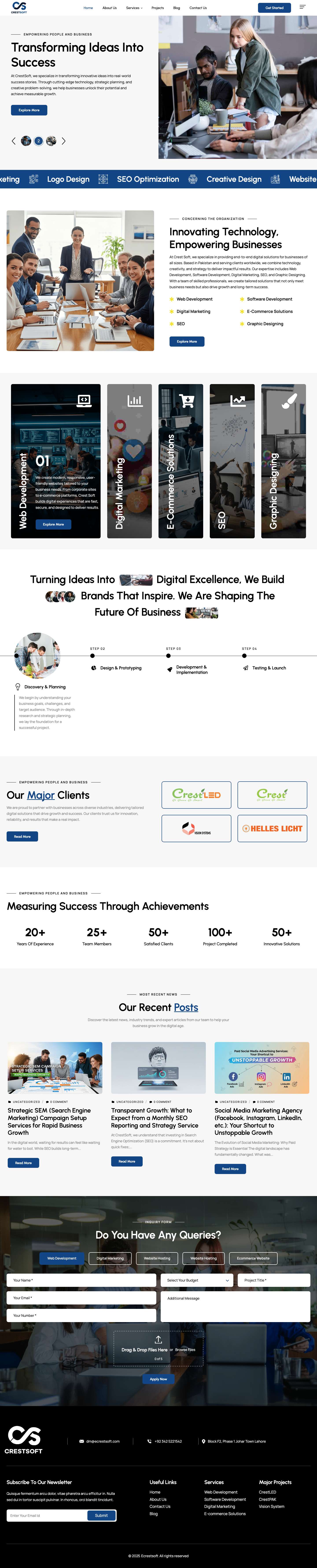 CrestSoft | Digital Marketing, SEO, Software & Website Development Agency - Full Screenshot