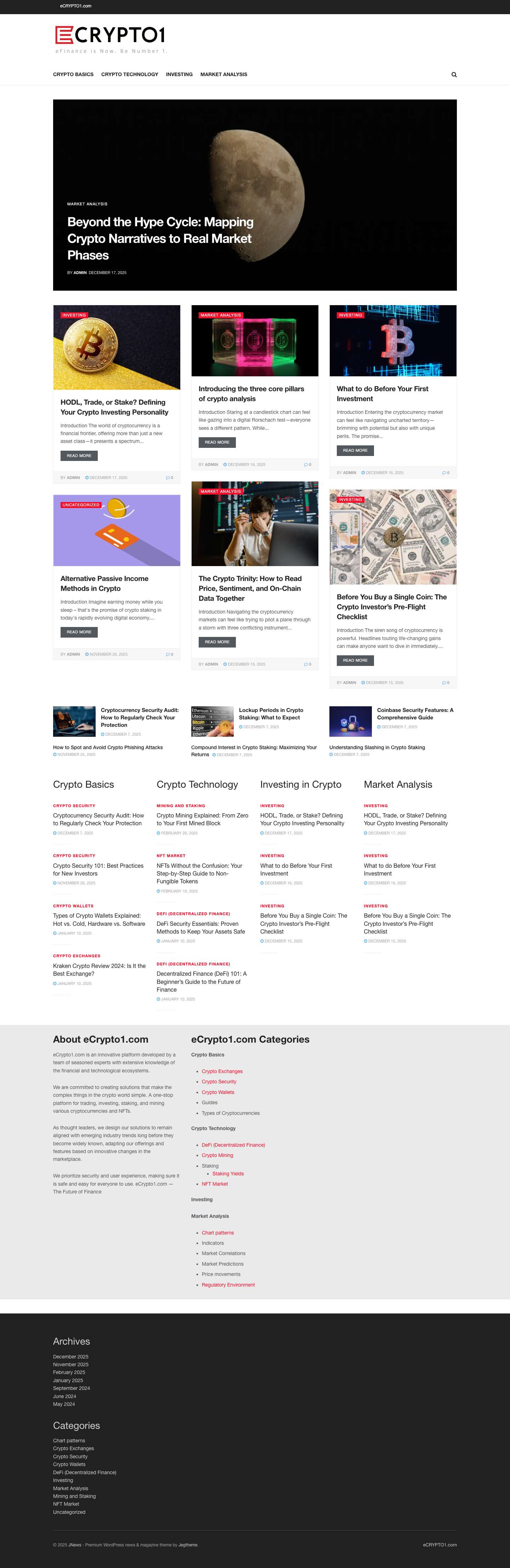 eCRYPTO1.com: Bitcoin, Altcoin & DeFi Investing - Full Screenshot