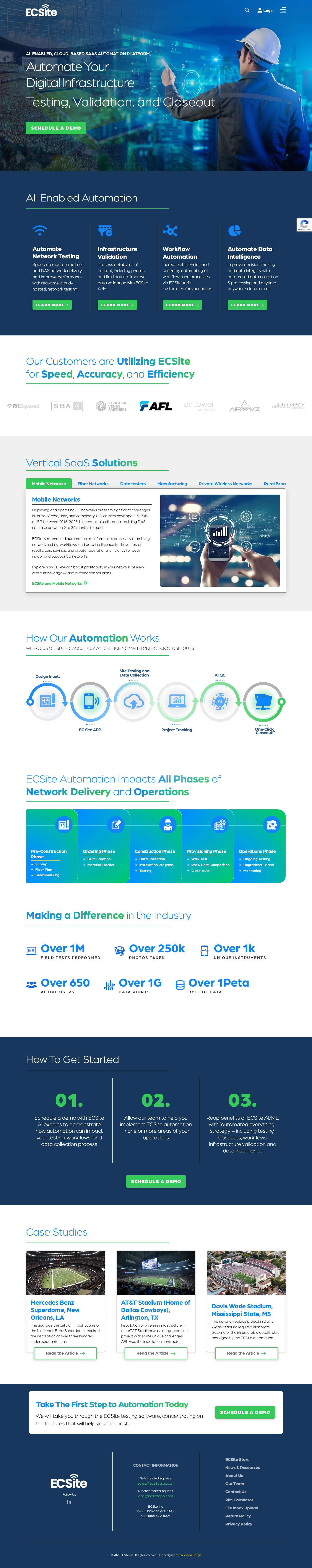 ECSite | AI-enabled, Automated Testing & Validation - Full Screenshot