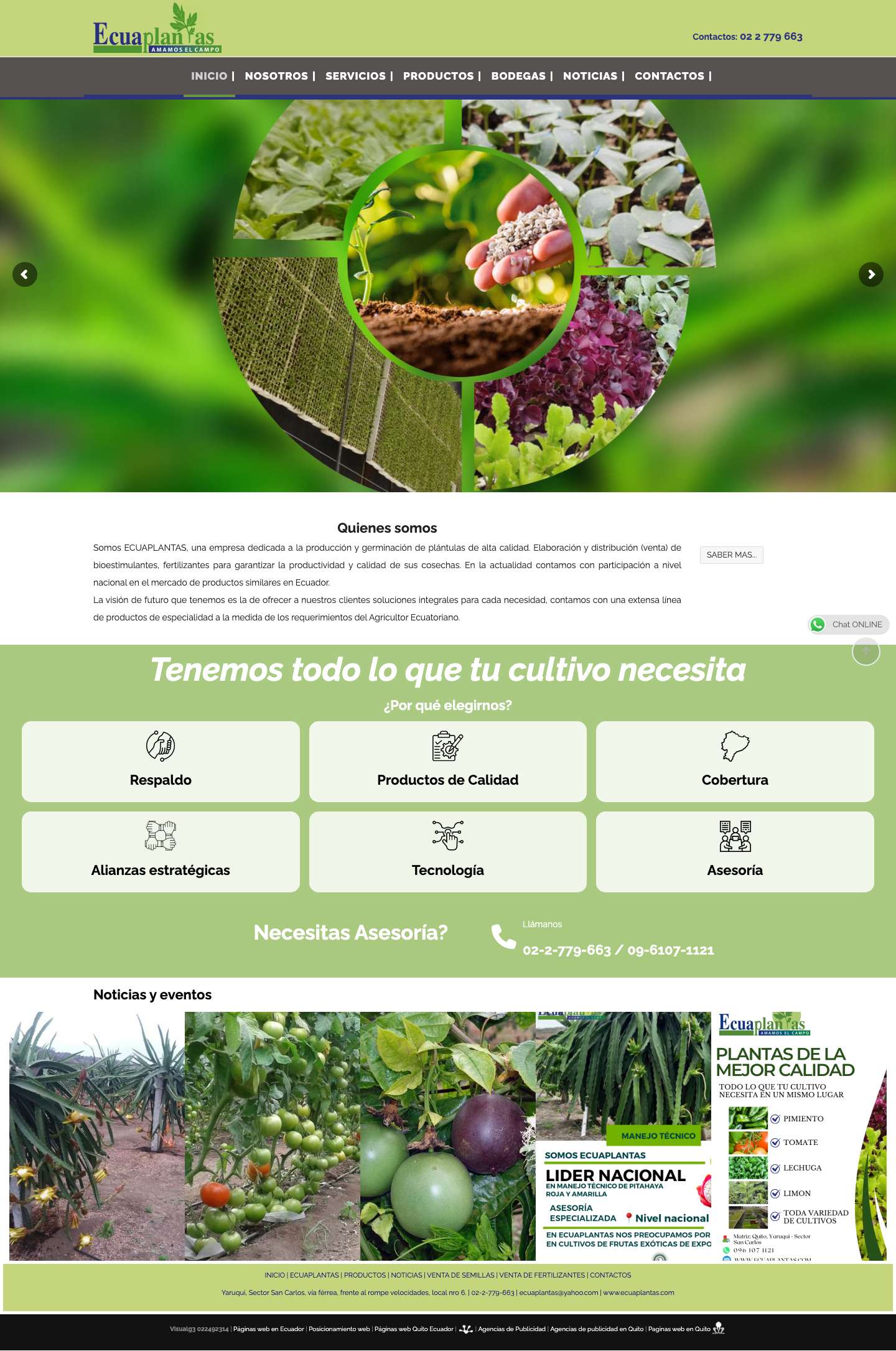 Ecuaplantas Quito Ecuador – Amamos El Campo - Full Screenshot