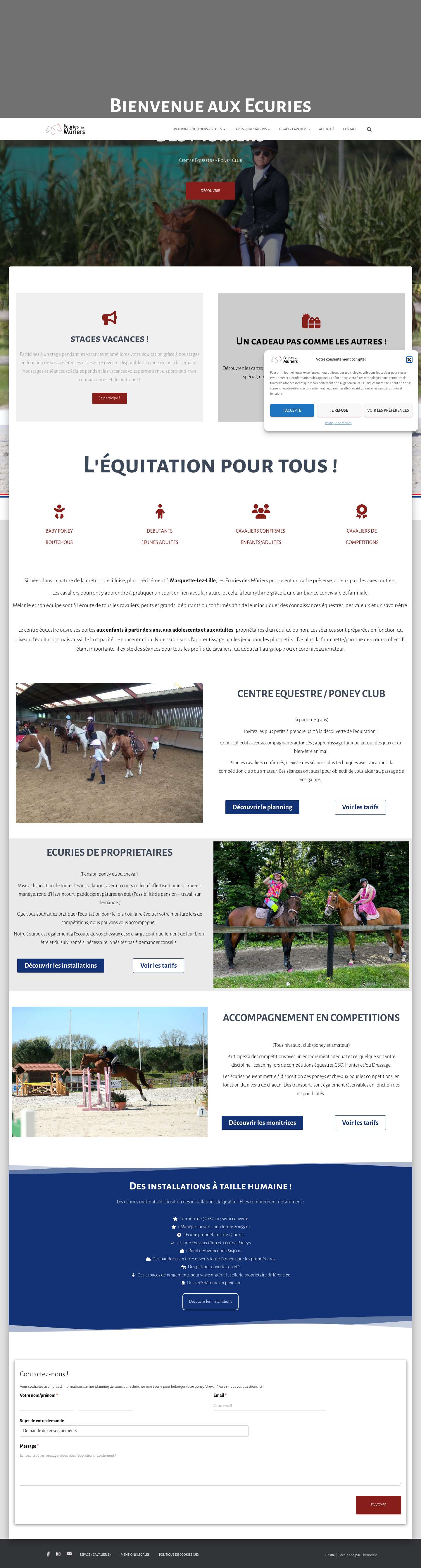 Les Ecuries des Mûriers – Centre Equestre / Poney club - Full Screenshot