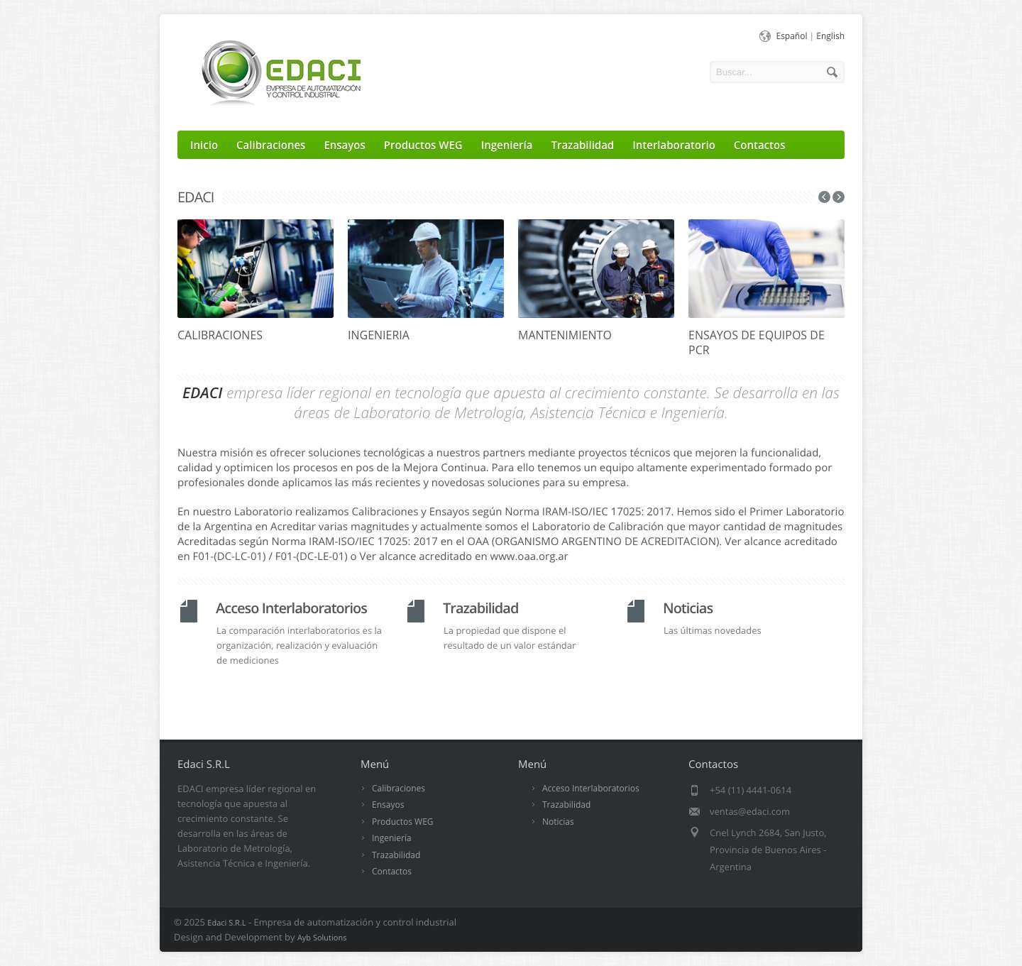 Inicio - EDACI - Full Screenshot