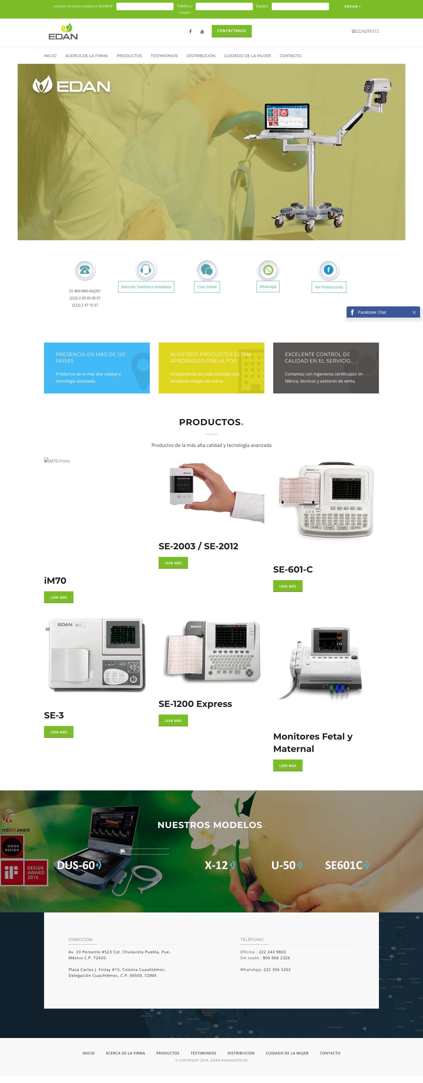 Edan Diagnósticos México. Empresa Dedicada a la Importación, Distribución y Venta de Equipo Médico en México.Edan Diagnósticos I Distribuidor Autorizado - Full Screenshot