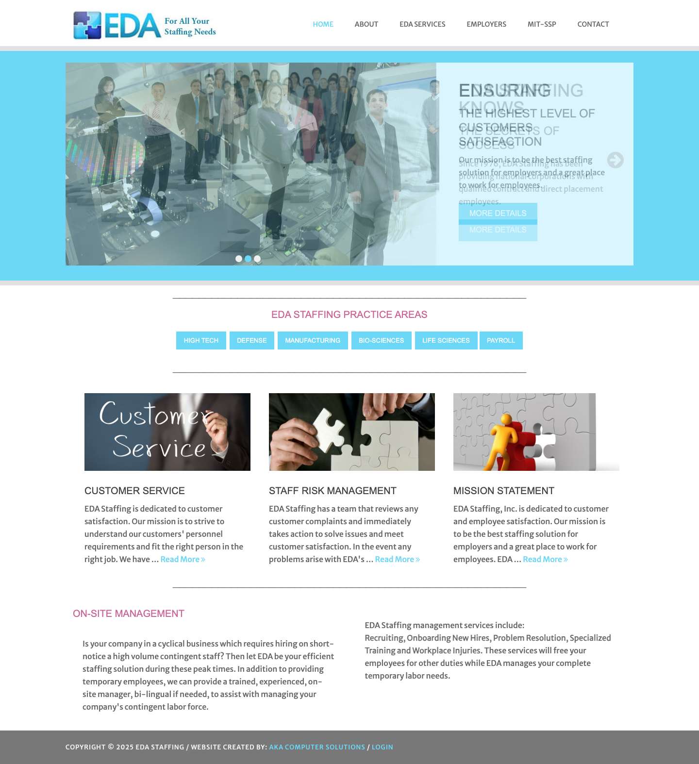 EDA Staffing – For All Your Staffing Solutions - Full Screenshot