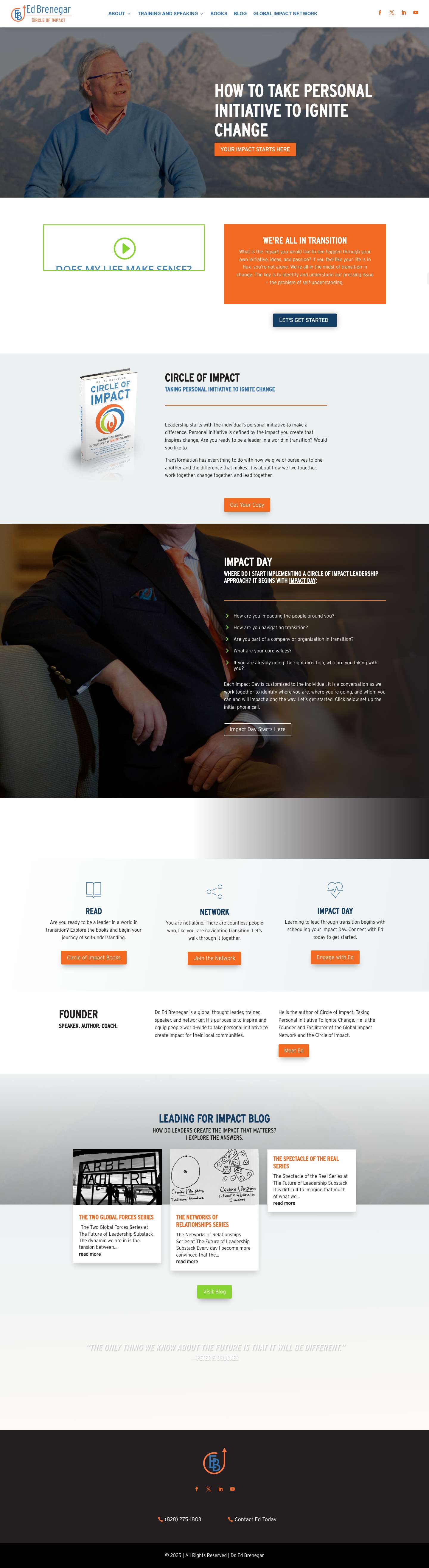 Ed Brenegar Is A Founder, Keynote Speaker, Author & Leadership Coach - Full Screenshot